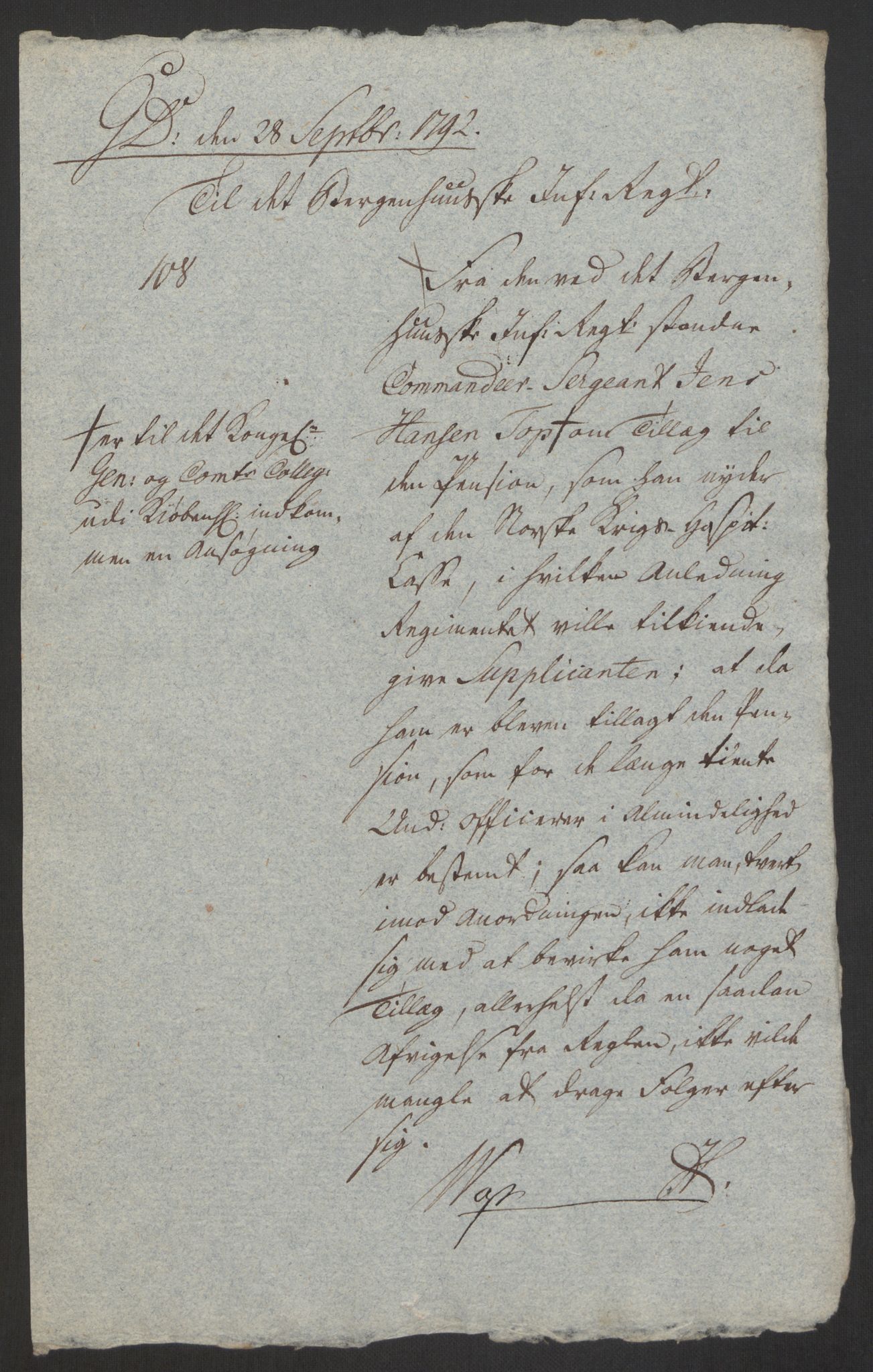 Forsvaret, Den norske kvesthuskasse/krigshospitalkasse, AV/RA-RAFA-1887/F/Fa/L0008: Konsepter, 1790-1793, p. 929