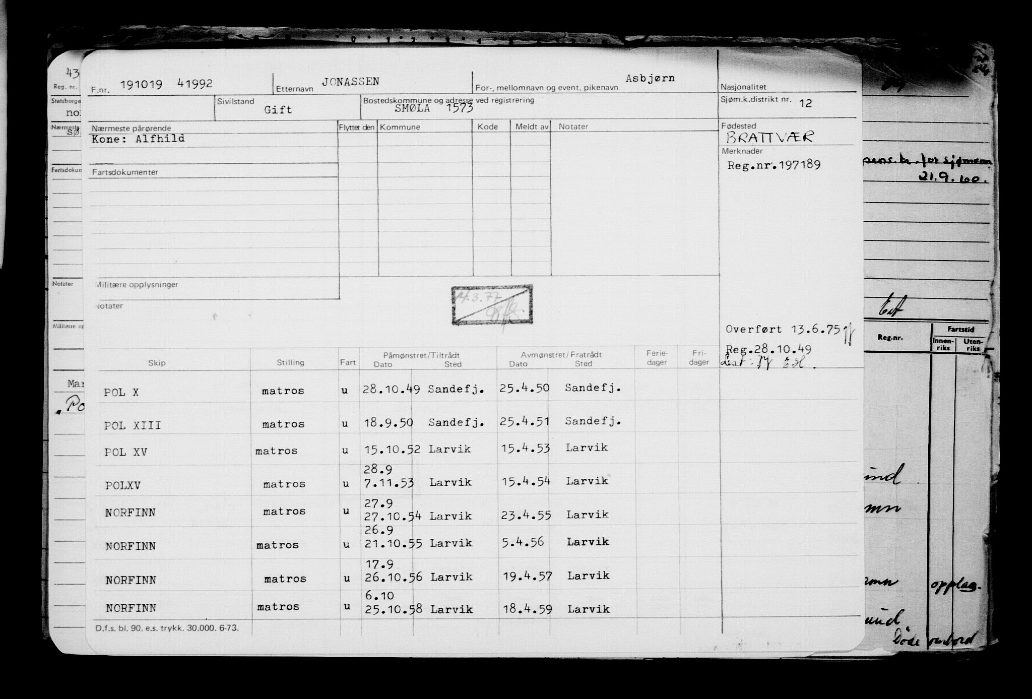 Direktoratet for sjømenn, AV/RA-S-3545/G/Gb/L0172: Hovedkort, 1919, p. 755