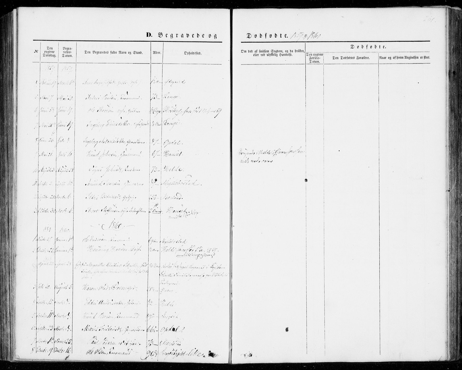 Ministerialprotokoller, klokkerbøker og fødselsregistre - Møre og Romsdal, SAT/A-1454/554/L0643: Parish register (official) no. 554A01, 1846-1879, p. 261