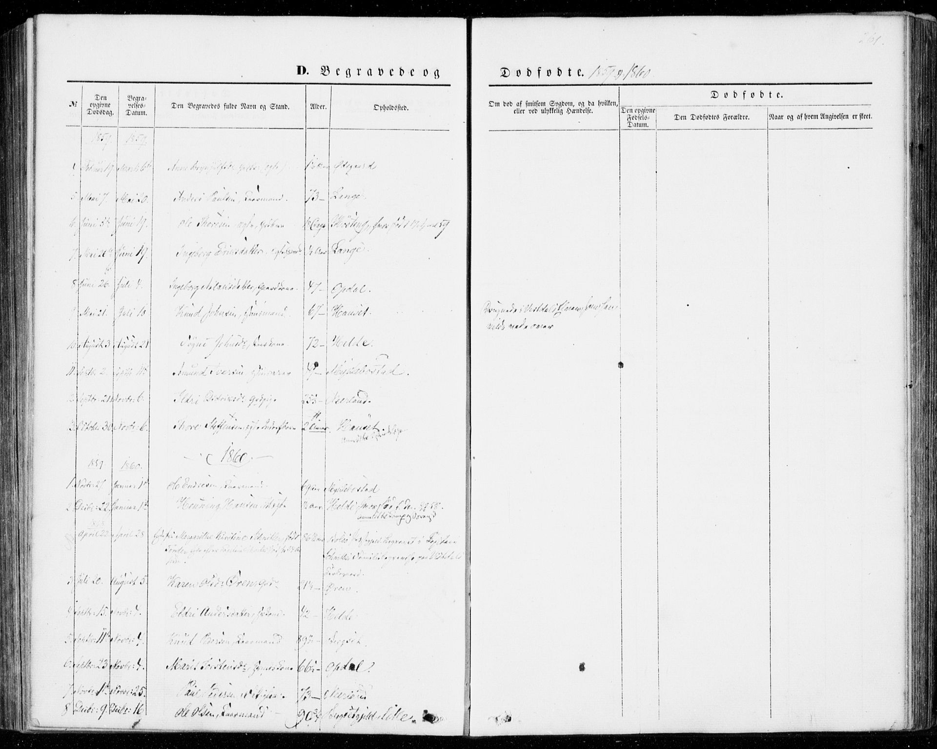 Ministerialprotokoller, klokkerbøker og fødselsregistre - Møre og Romsdal, AV/SAT-A-1454/554/L0643: Parish register (official) no. 554A01, 1846-1879, p. 261