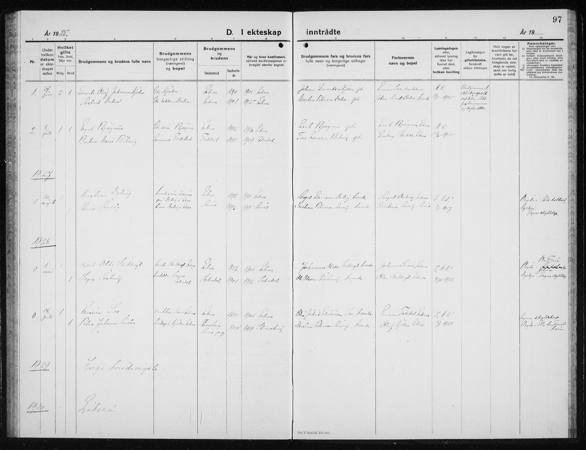 Ministerialprotokoller, klokkerbøker og fødselsregistre - Nord-Trøndelag, AV/SAT-A-1458/719/L0180: Parish register (copy) no. 719C01, 1878-1940, p. 97
