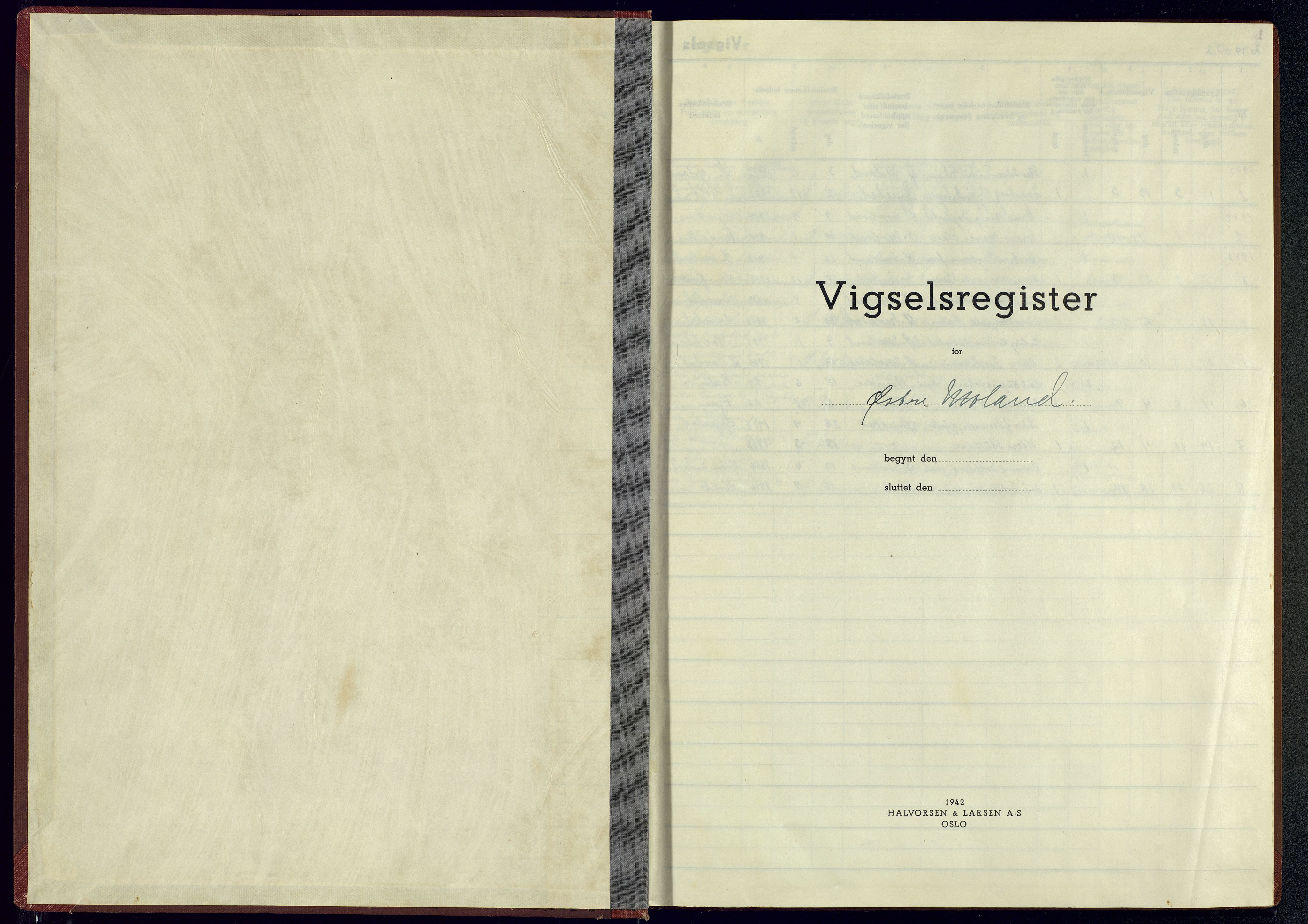 Austre Moland sokneprestkontor, AV/SAK-1111-0001/J/Jb/L0004: Marriage register no. A-VI-20, 1943-1944