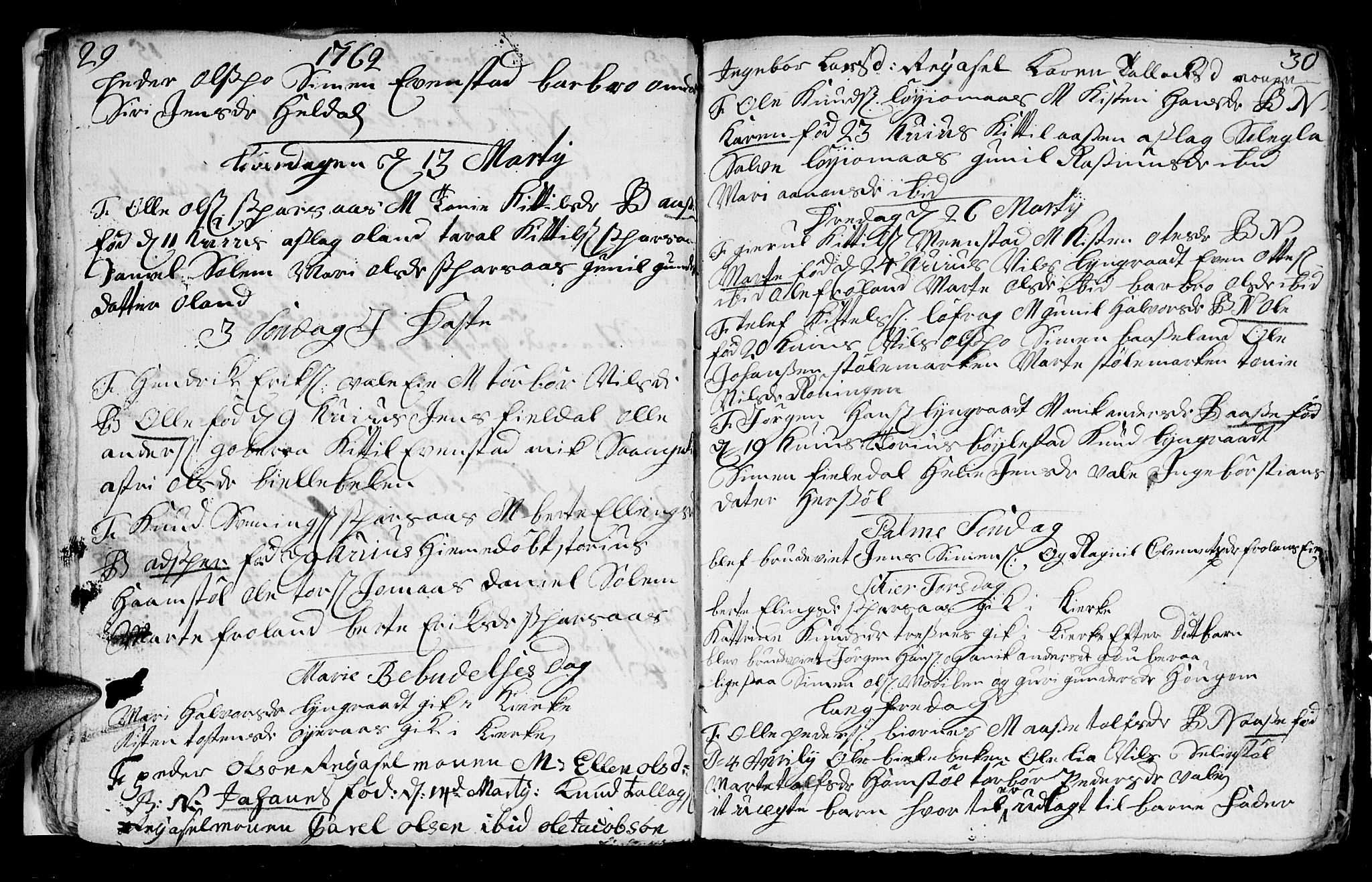 Froland sokneprestkontor, AV/SAK-1111-0013/F/Fb/L0003: Parish register (copy) no. B 3, 1759-1776, p. 29-30