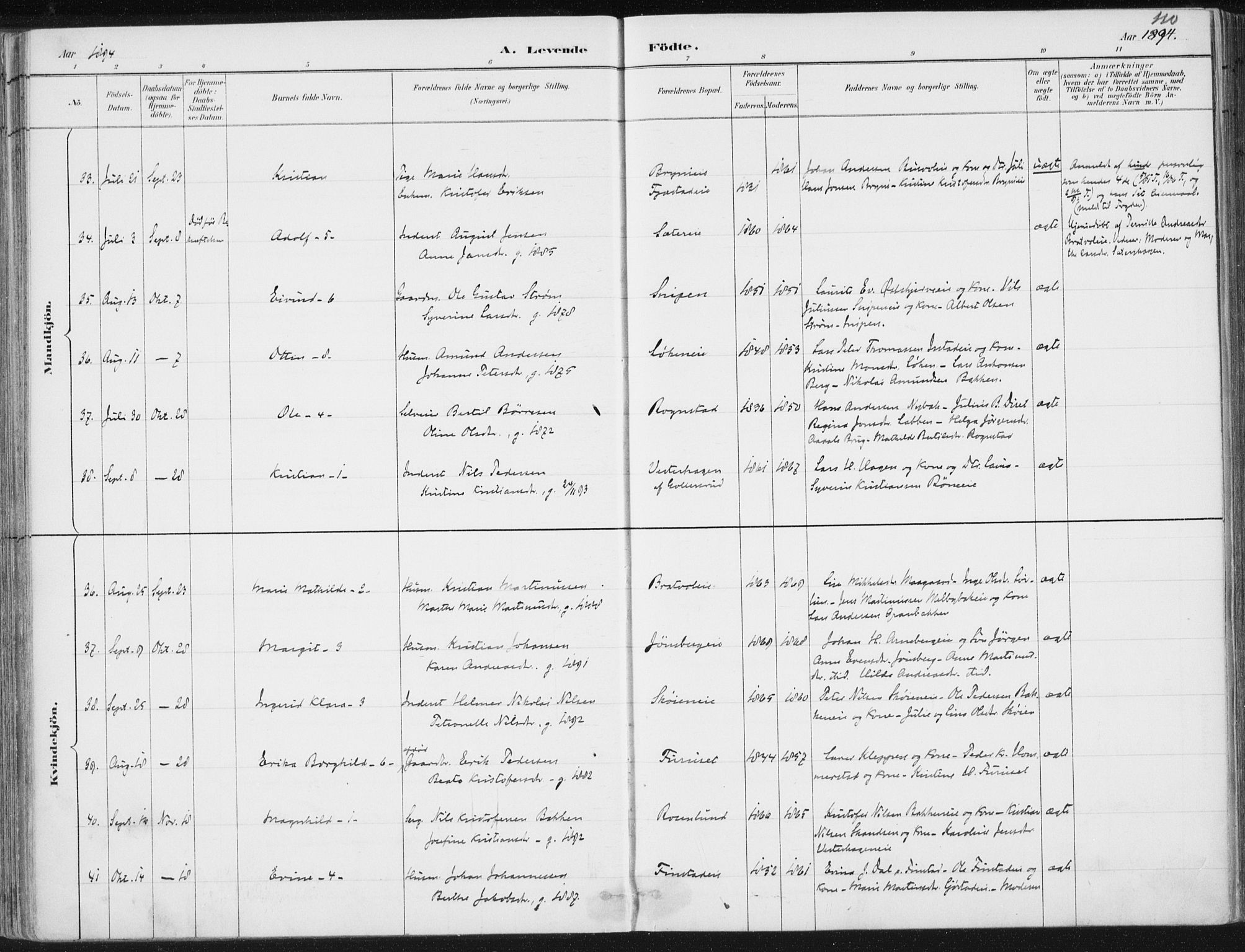 Romedal prestekontor, AV/SAH-PREST-004/K/L0010: Parish register (official) no. 10, 1880-1895, p. 110