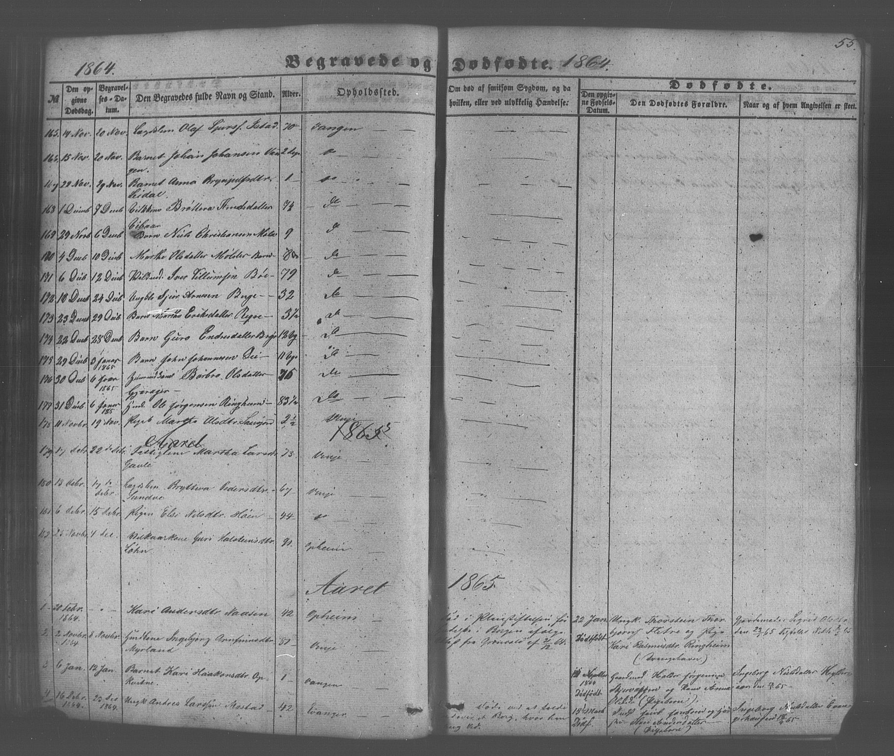 Voss sokneprestembete, SAB/A-79001/H/Haa: Parish register (official) no. A 20, 1855-1886, p. 55