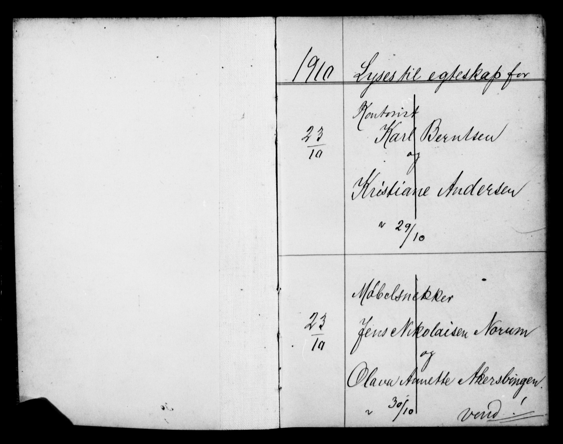 Strømsø kirkebøker, SAKO/A-246/H/Ha/L0013: Banns register no. 13, 1910-1913