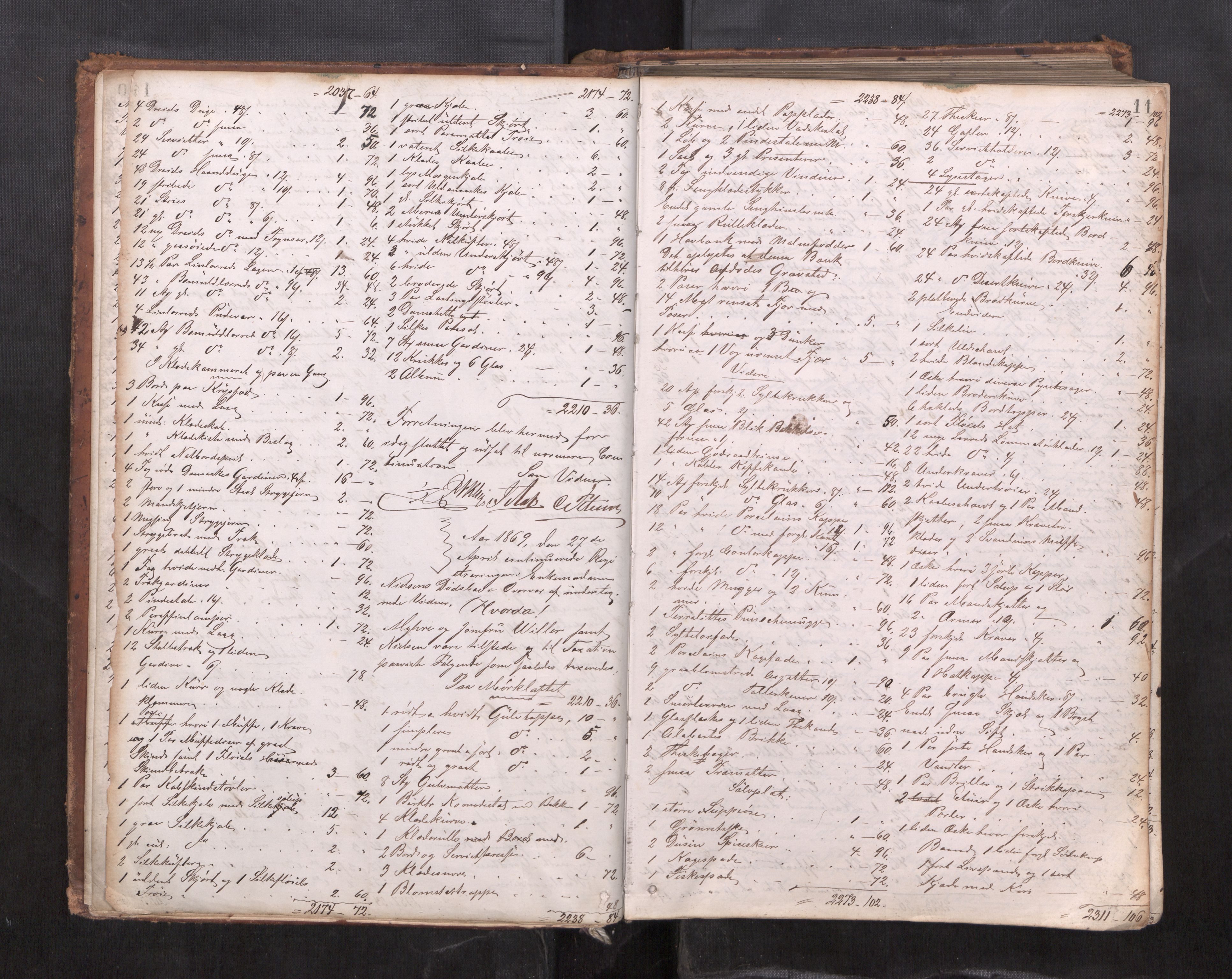 Trondheim byfogd, AV/SAT-A-0003/1/3/3C/L0005: Skifteregistreringsprotokoll - 18/3-25/2. (u/ register), 1869-1876, p. 11
