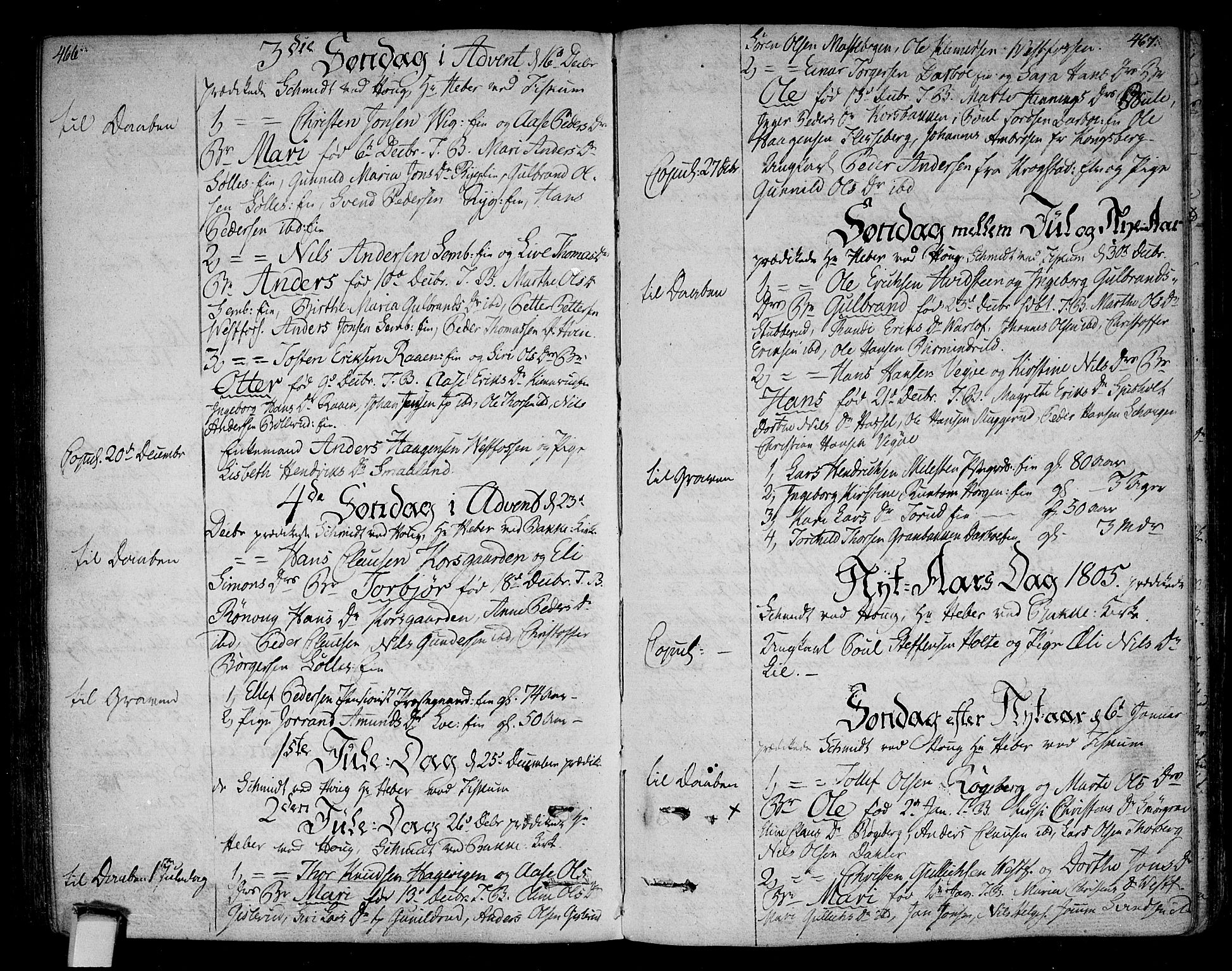 Eiker kirkebøker, SAKO/A-4/F/Fa/L0009: Parish register (official) no. I 9, 1789-1806, p. 466-467