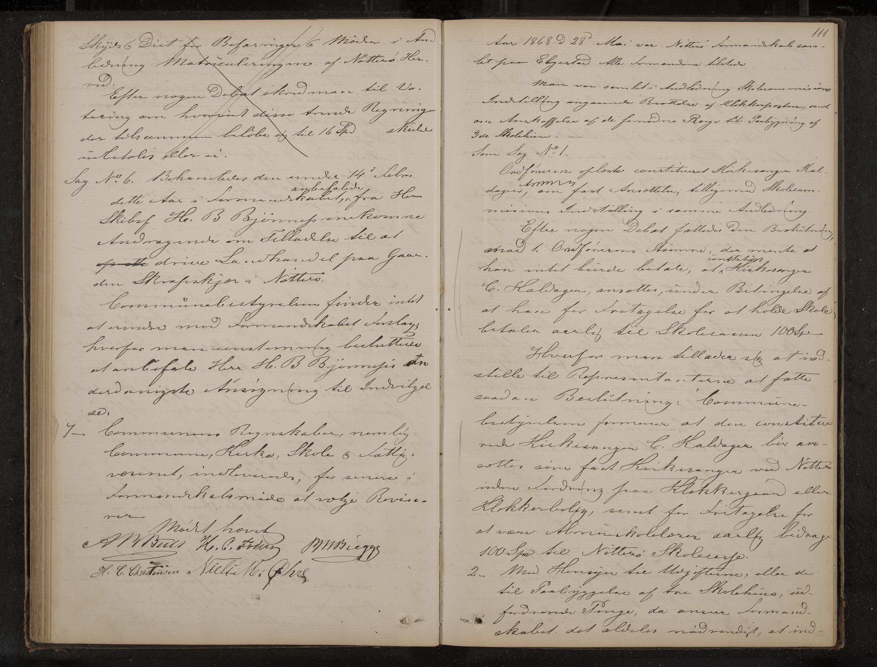 Nøtterøy formannskap og sentraladministrasjon, IKAK/0722021-1/A/Aa/L0002: Møtebok, 1862-1873, p. 111