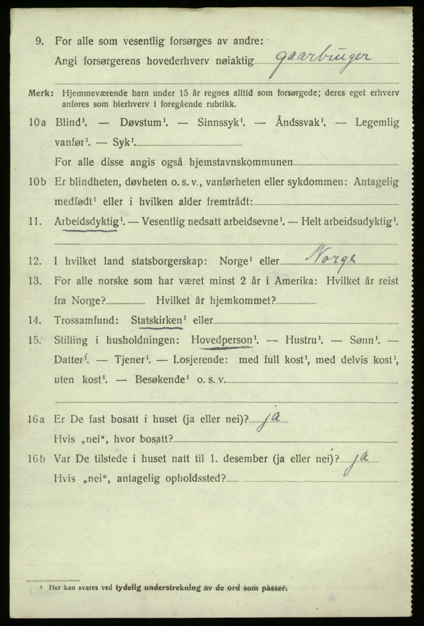 SAB, 1920 census for Askvoll, 1920, p. 4985