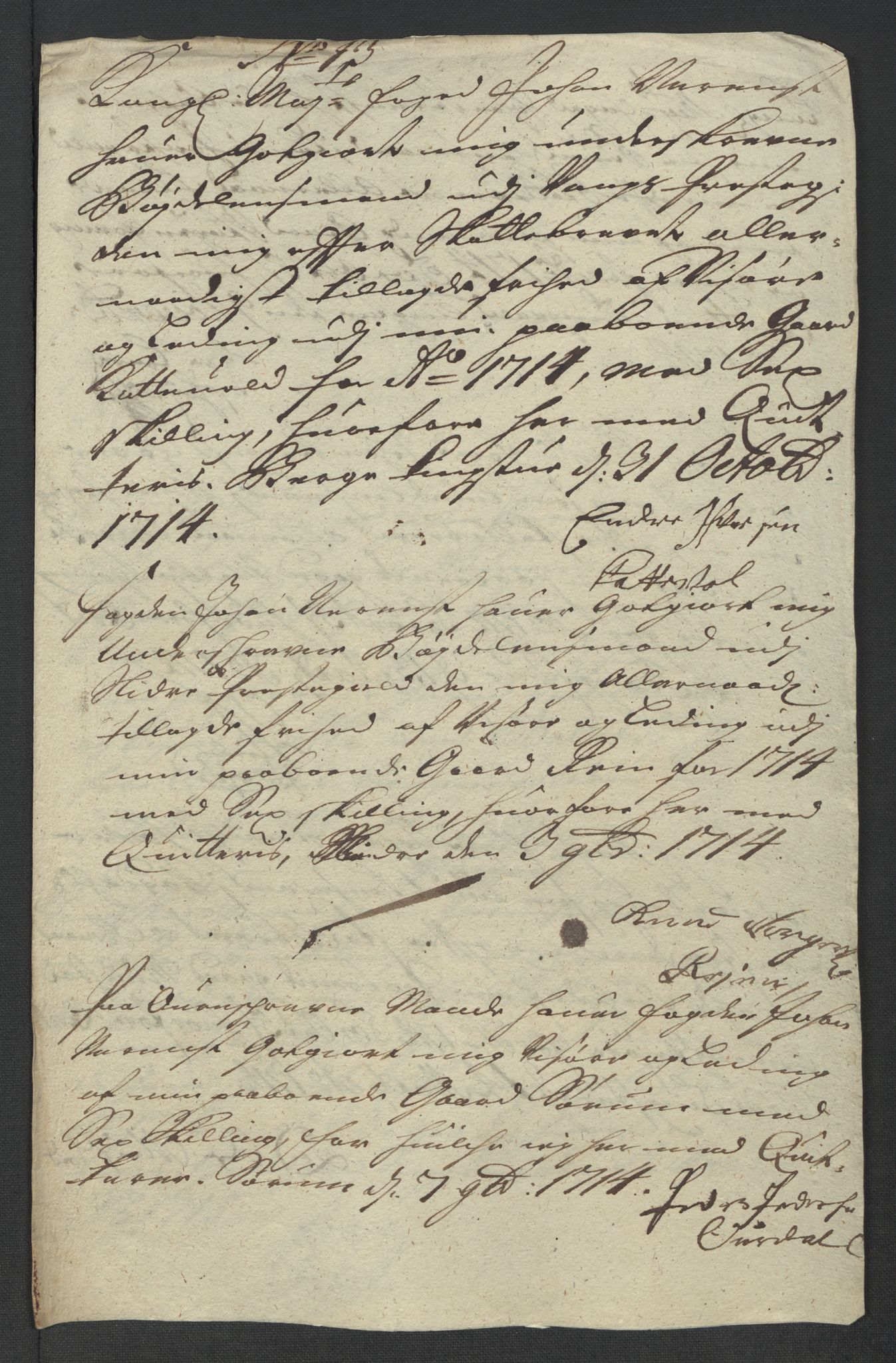 Rentekammeret inntil 1814, Reviderte regnskaper, Fogderegnskap, RA/EA-4092/R18/L1313: Fogderegnskap Hadeland, Toten og Valdres, 1714, p. 123