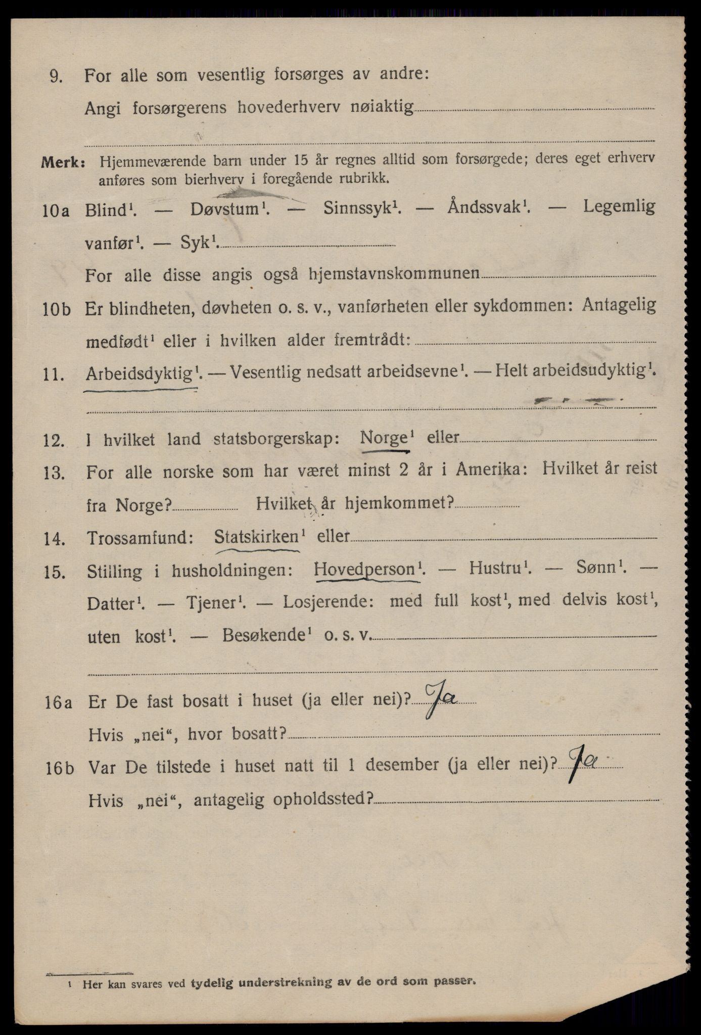 SAST, 1920 census for Stavanger, 1920, p. 118585