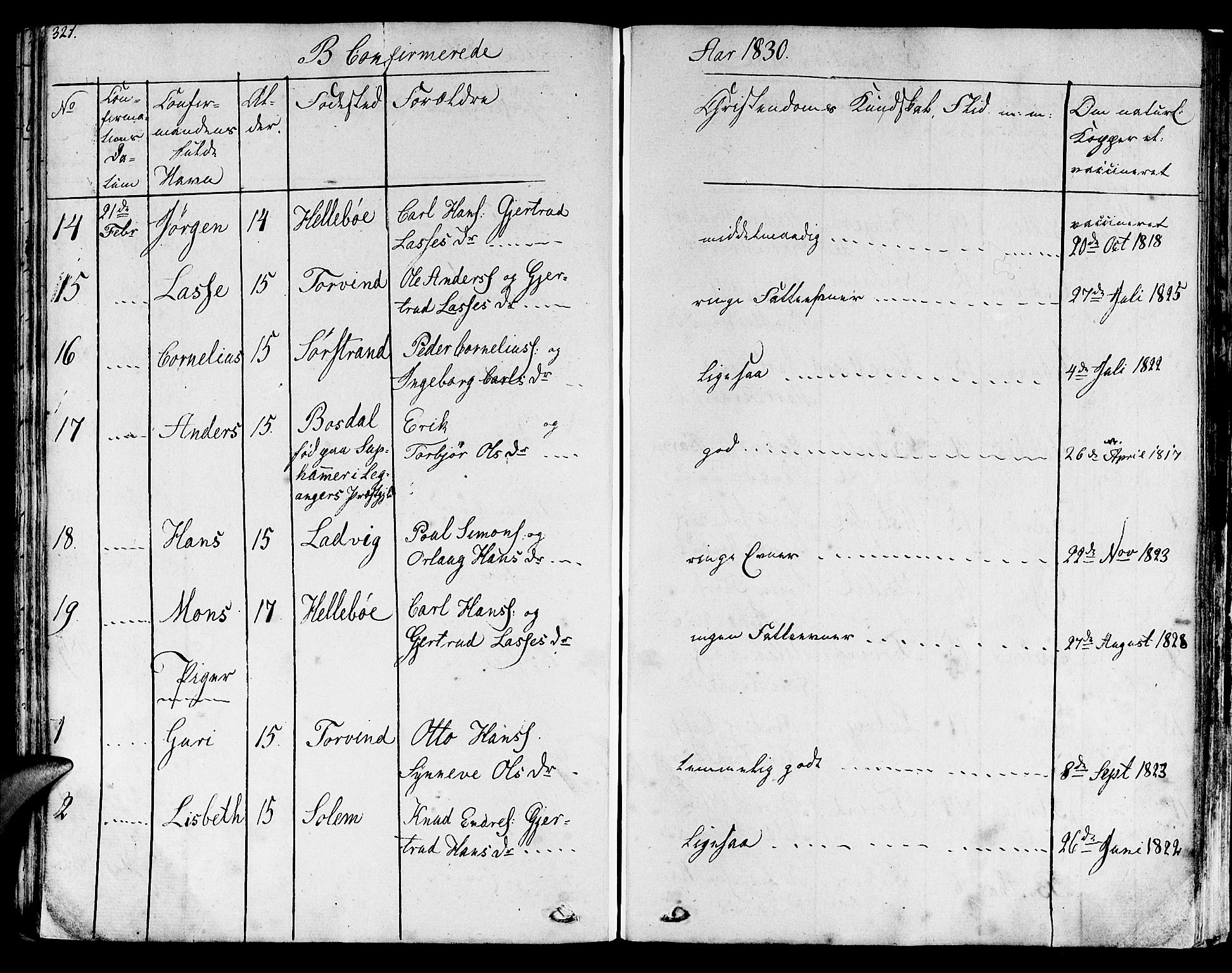 Lavik sokneprestembete, AV/SAB-A-80901: Parish register (official) no. A 2I, 1821-1842, p. 321