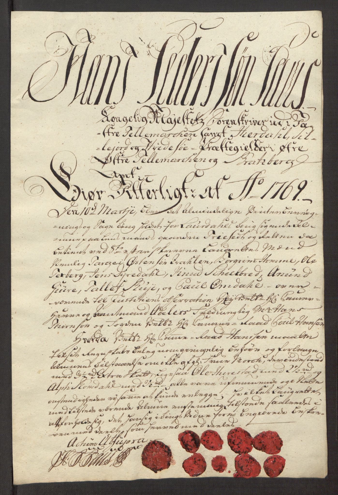 Rentekammeret inntil 1814, Reviderte regnskaper, Fogderegnskap, AV/RA-EA-4092/R38/L2293: Ekstraskatten Øvre Telemark, 1762-1770, p. 131