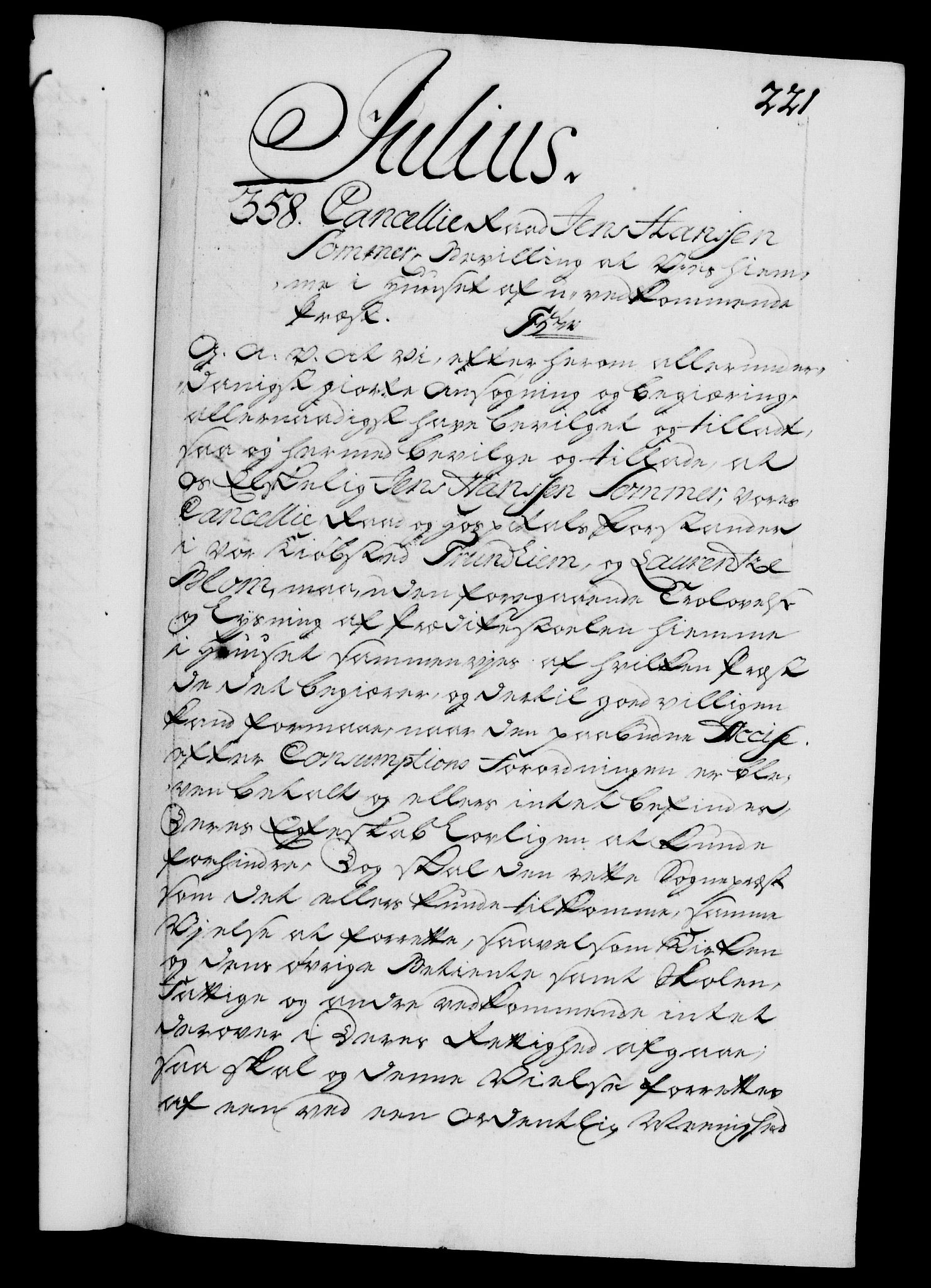 Danske Kanselli 1572-1799, RA/EA-3023/F/Fc/Fca/Fcaa/L0037: Norske registre, 1751-1752, p. 221a