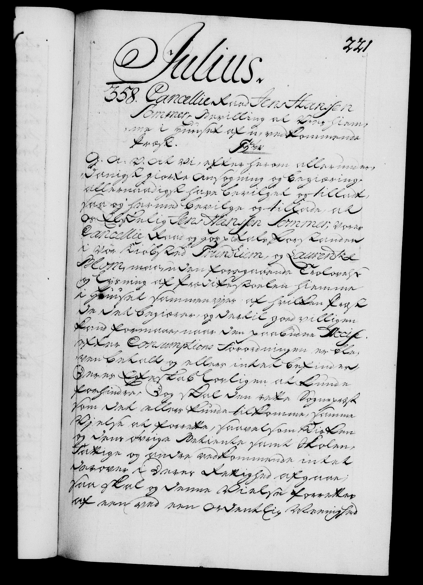 Danske Kanselli 1572-1799, AV/RA-EA-3023/F/Fc/Fca/Fcaa/L0037: Norske registre, 1751-1752, p. 221a