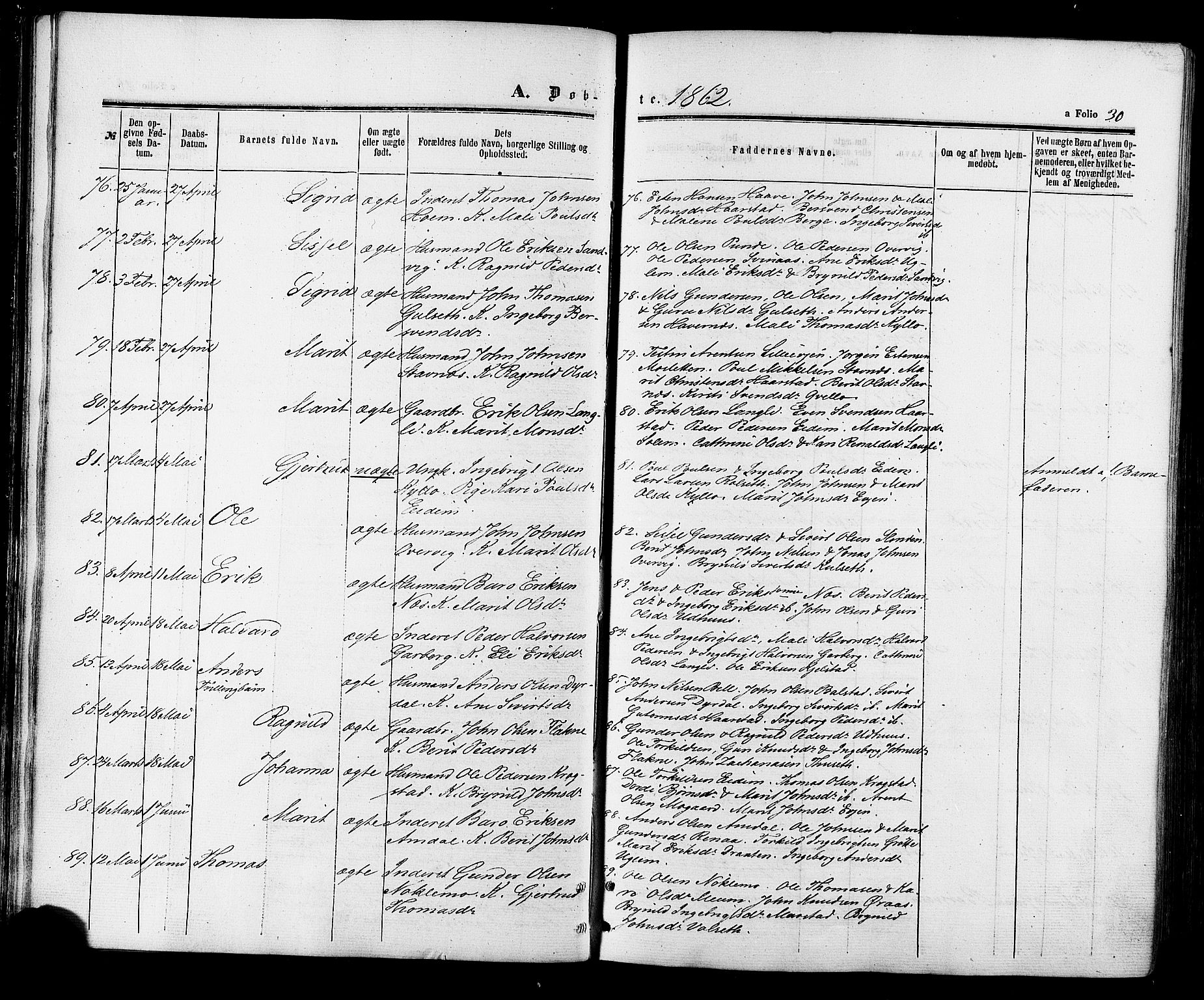 Ministerialprotokoller, klokkerbøker og fødselsregistre - Sør-Trøndelag, AV/SAT-A-1456/695/L1147: Parish register (official) no. 695A07, 1860-1877, p. 30