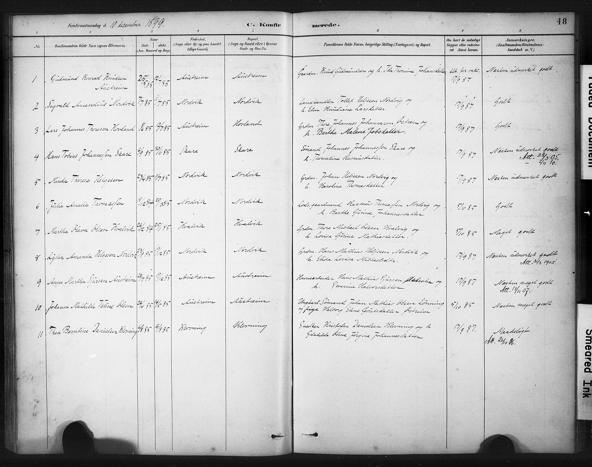 Torvastad sokneprestkontor, AV/SAST-A -101857/H/Ha/Haa/L0016: Parish register (official) no. A 15, 1883-1903, p. 48