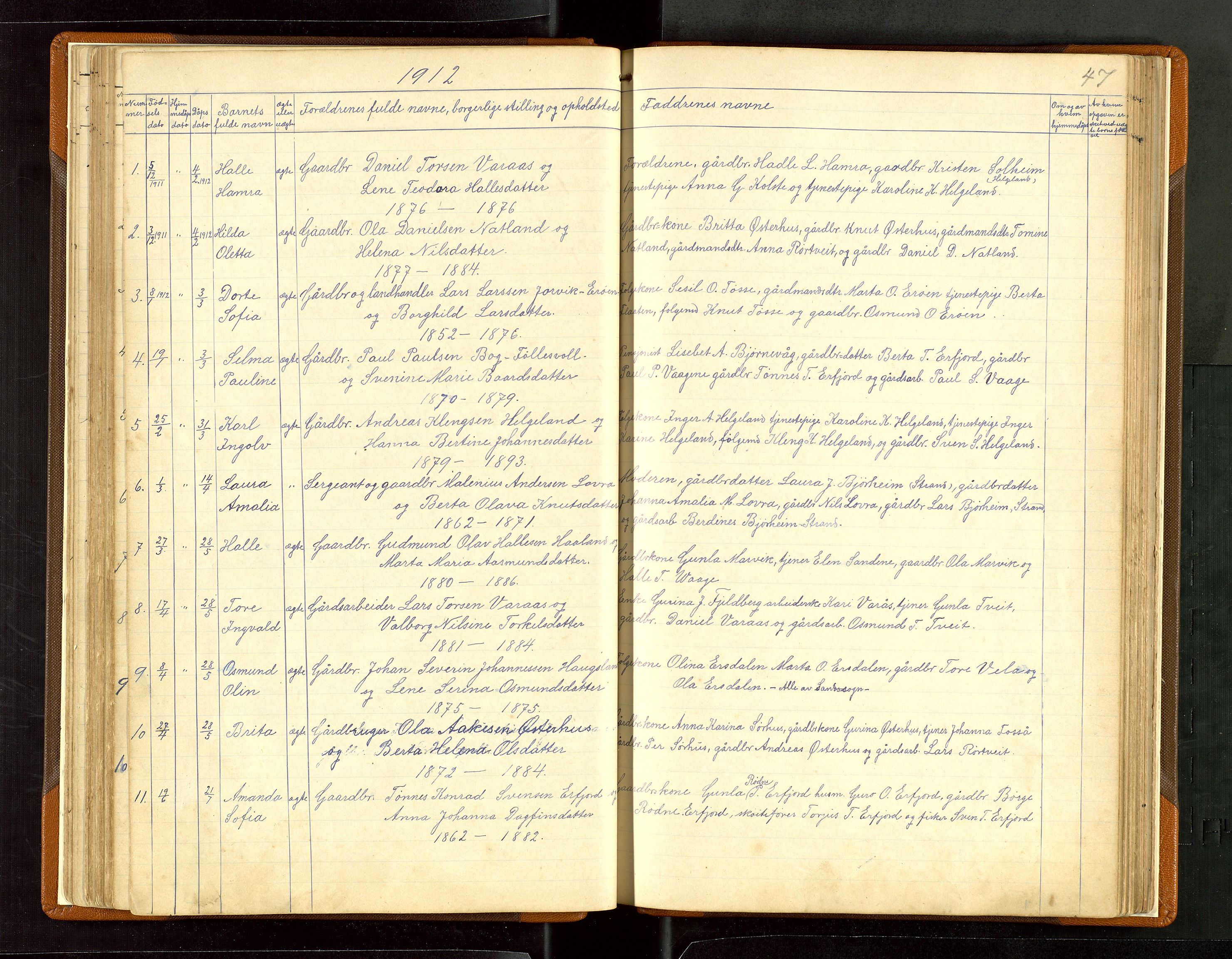 Jelsa sokneprestkontor, SAST/A-101842/01/V: Parish register (copy) no. B 6, 1890-1949, p. 47