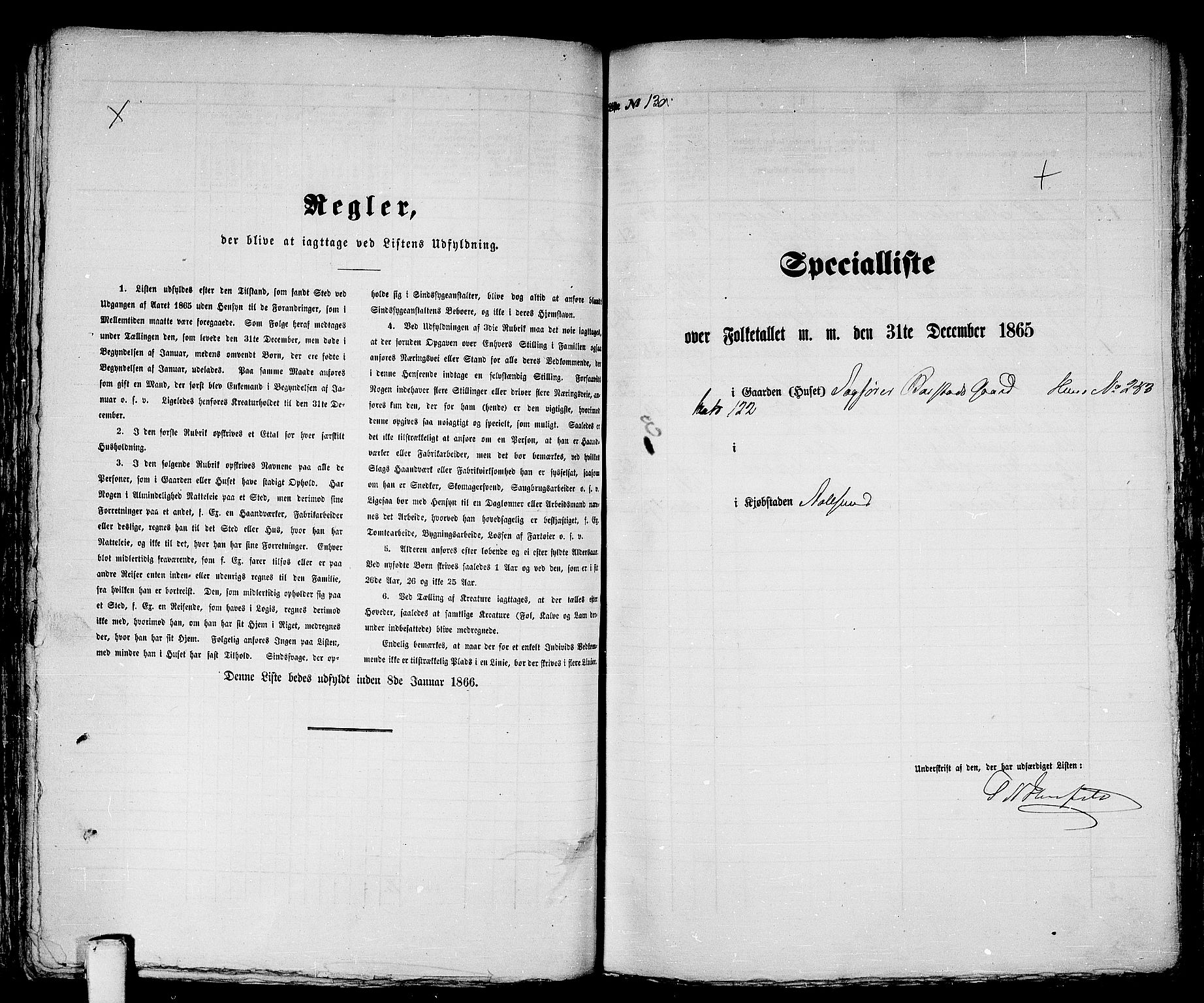 RA, 1865 census for Ålesund, 1865, p. 275