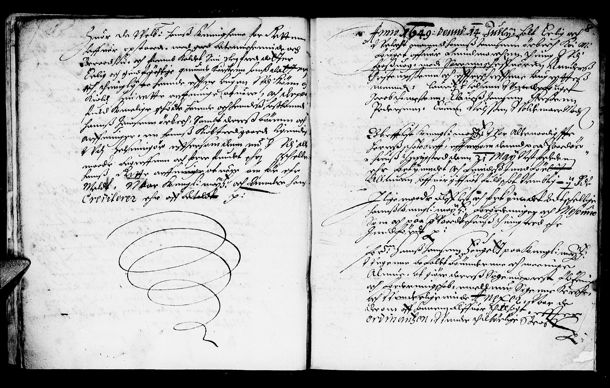 Finnmark sorenskriveri, AV/SATØ-S-0053/F/Fa/L0008: Justisprotokoller, 1648-1654, p. 7b-8a
