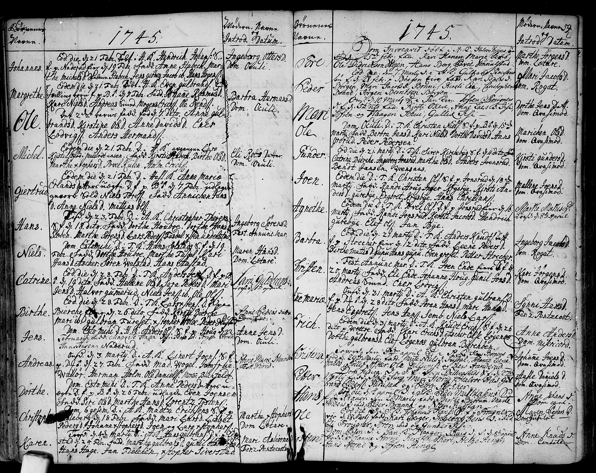 Asker prestekontor Kirkebøker, SAO/A-10256a/F/Fa/L0002: Parish register (official) no. I 2, 1733-1766, p. 59