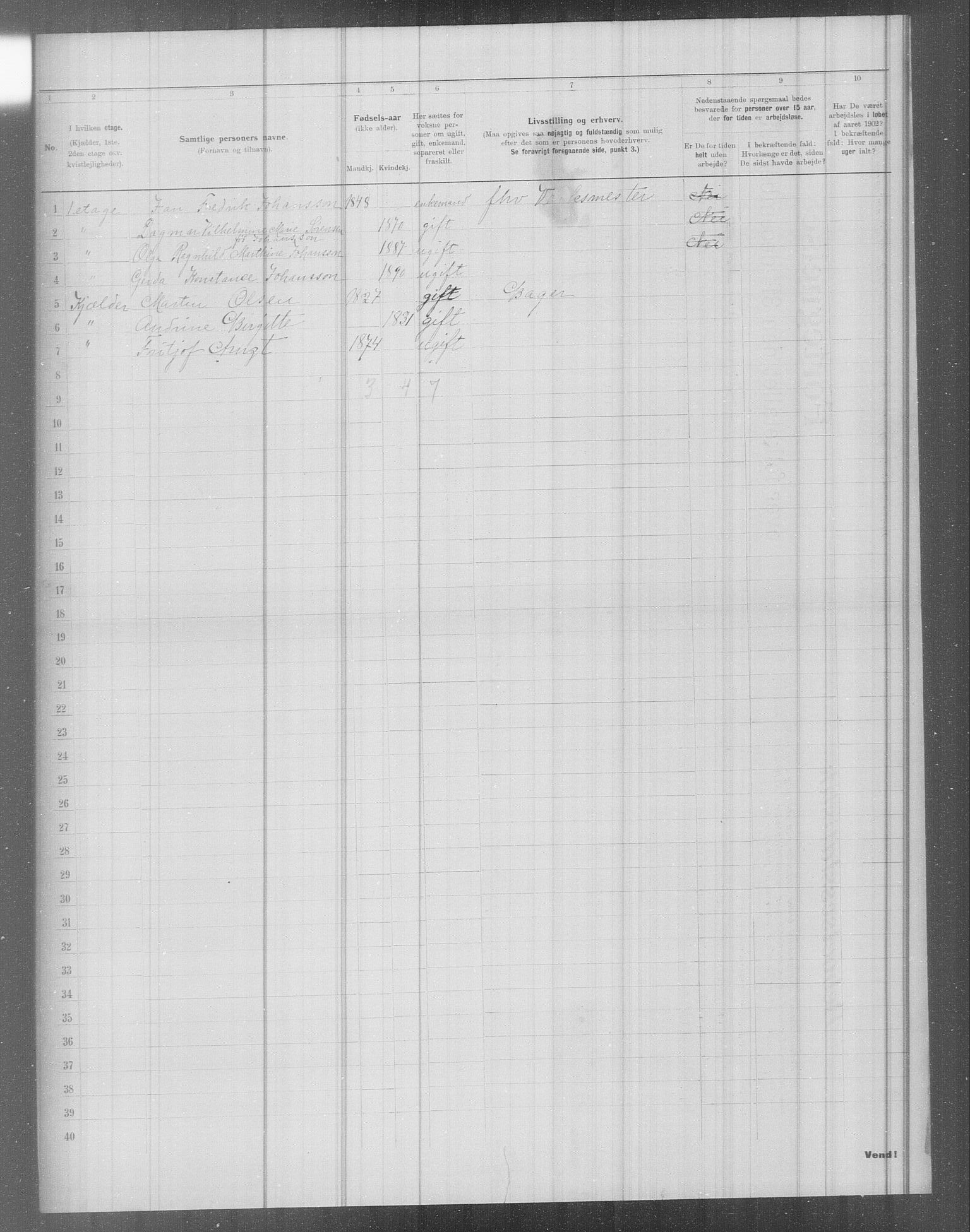 OBA, Municipal Census 1902 for Kristiania, 1902, p. 4558