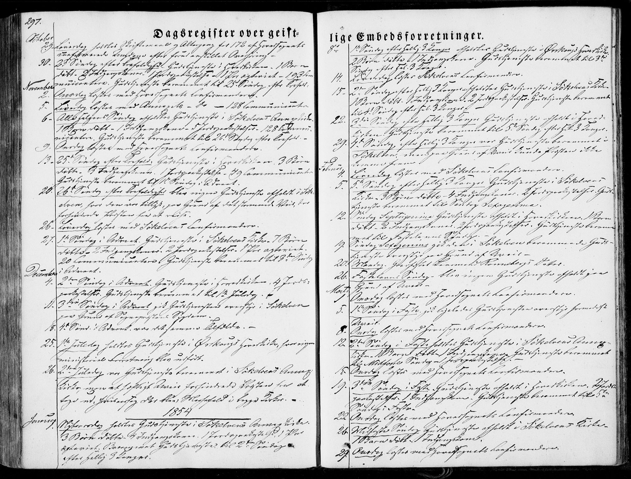 Ministerialprotokoller, klokkerbøker og fødselsregistre - Møre og Romsdal, SAT/A-1454/522/L0313: Parish register (official) no. 522A08, 1852-1862, p. 297