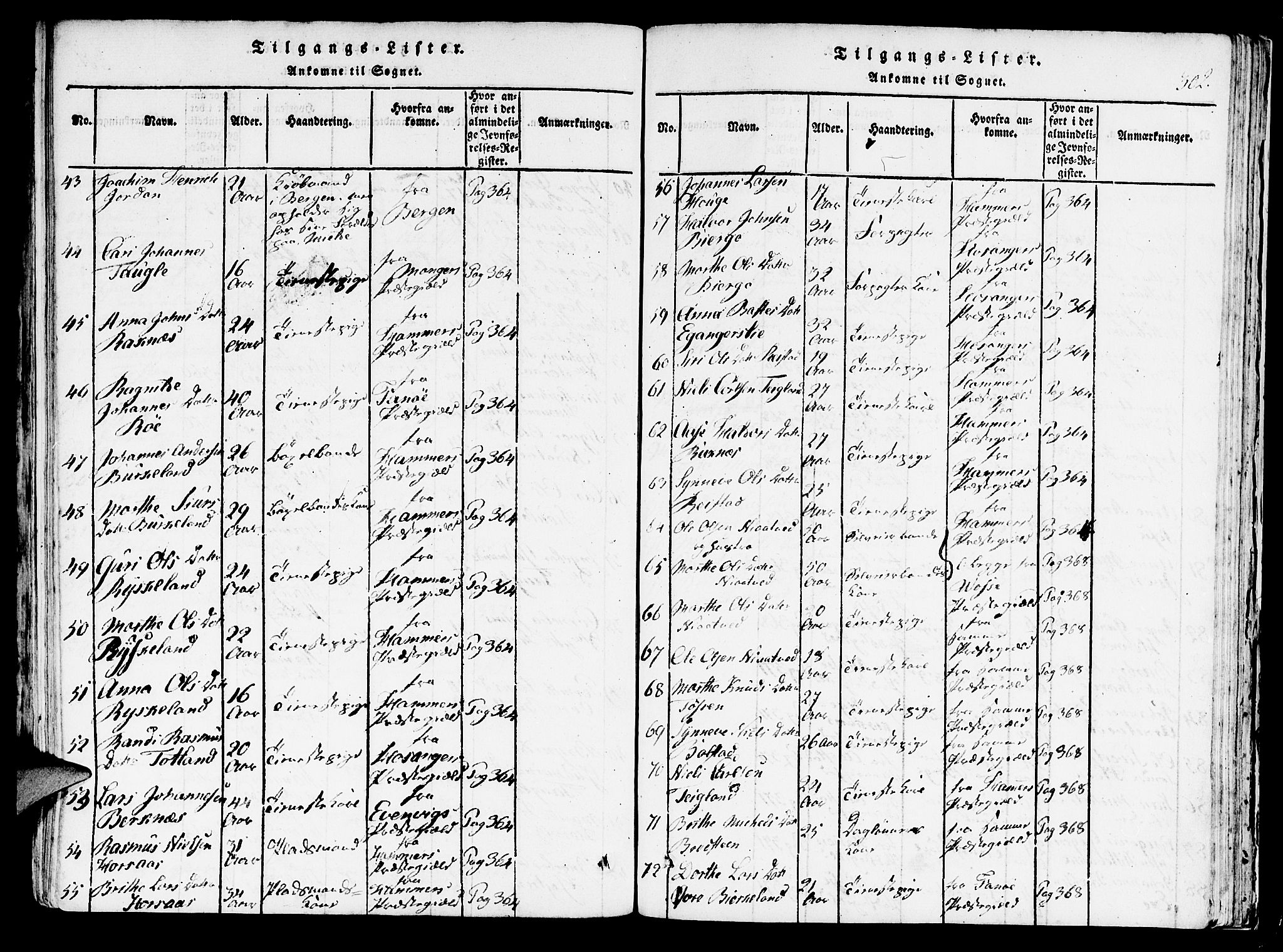 Haus sokneprestembete, SAB/A-75601/H/Haa: Parish register (official) no. A 12, 1816-1821, p. 302