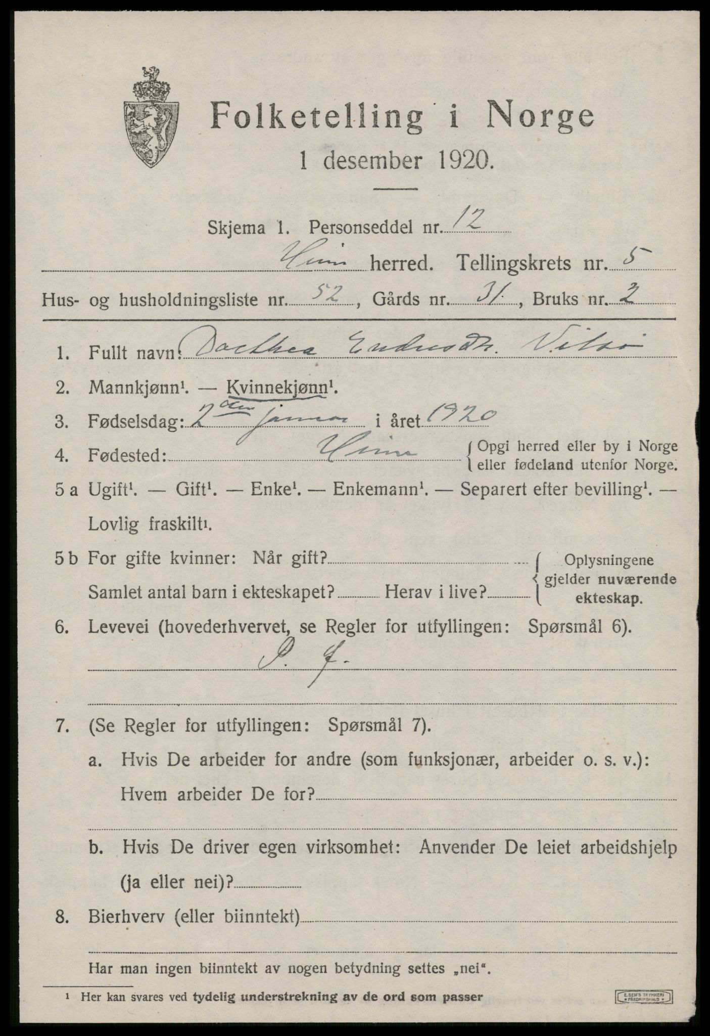 SAT, 1920 census for Heim, 1920, p. 2913
