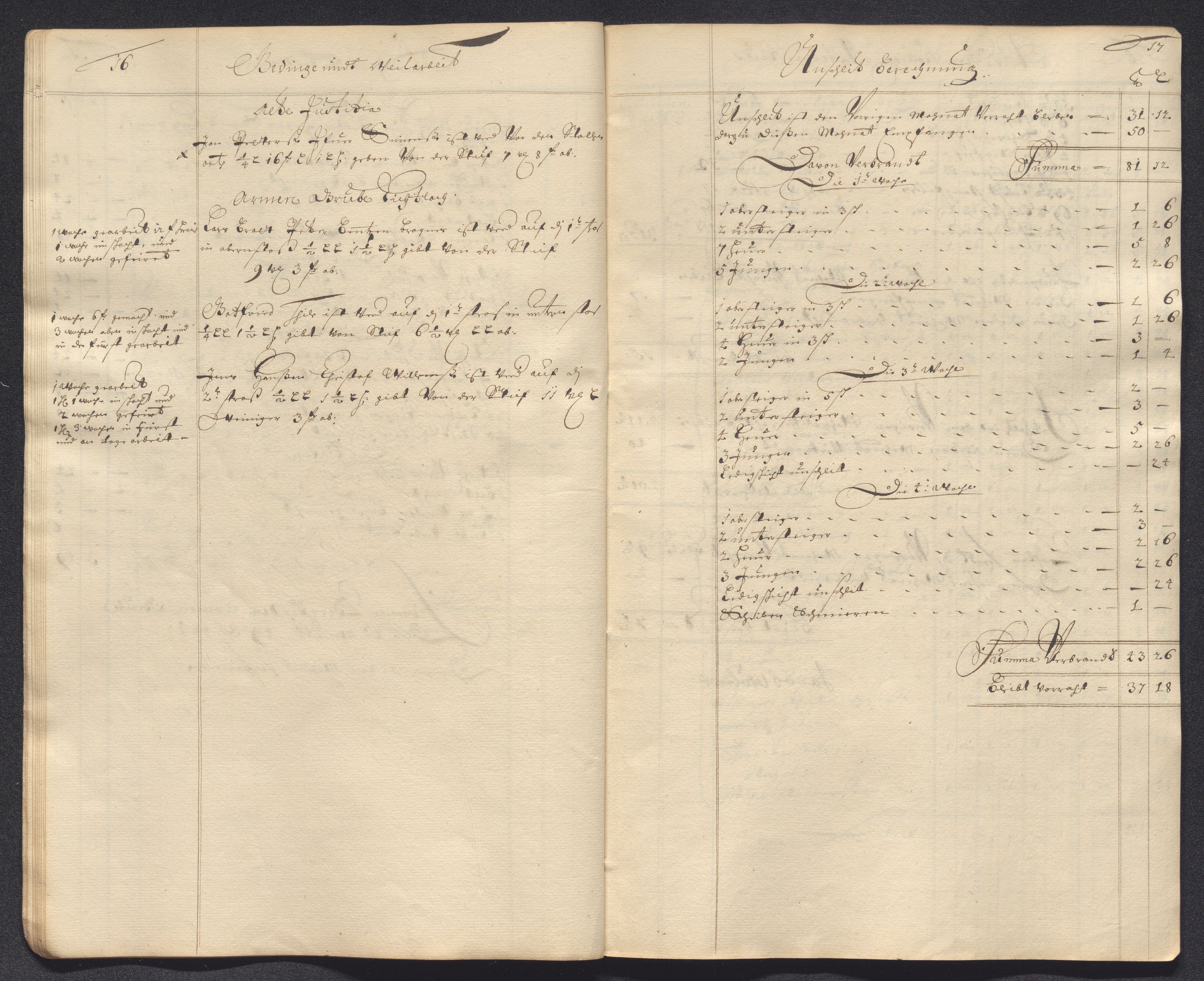 Kongsberg Sølvverk 1623-1816, AV/SAKO-EA-3135/001/D/Dc/Dcd/L0090: Utgiftsregnskap for gruver m.m., 1706, p. 11