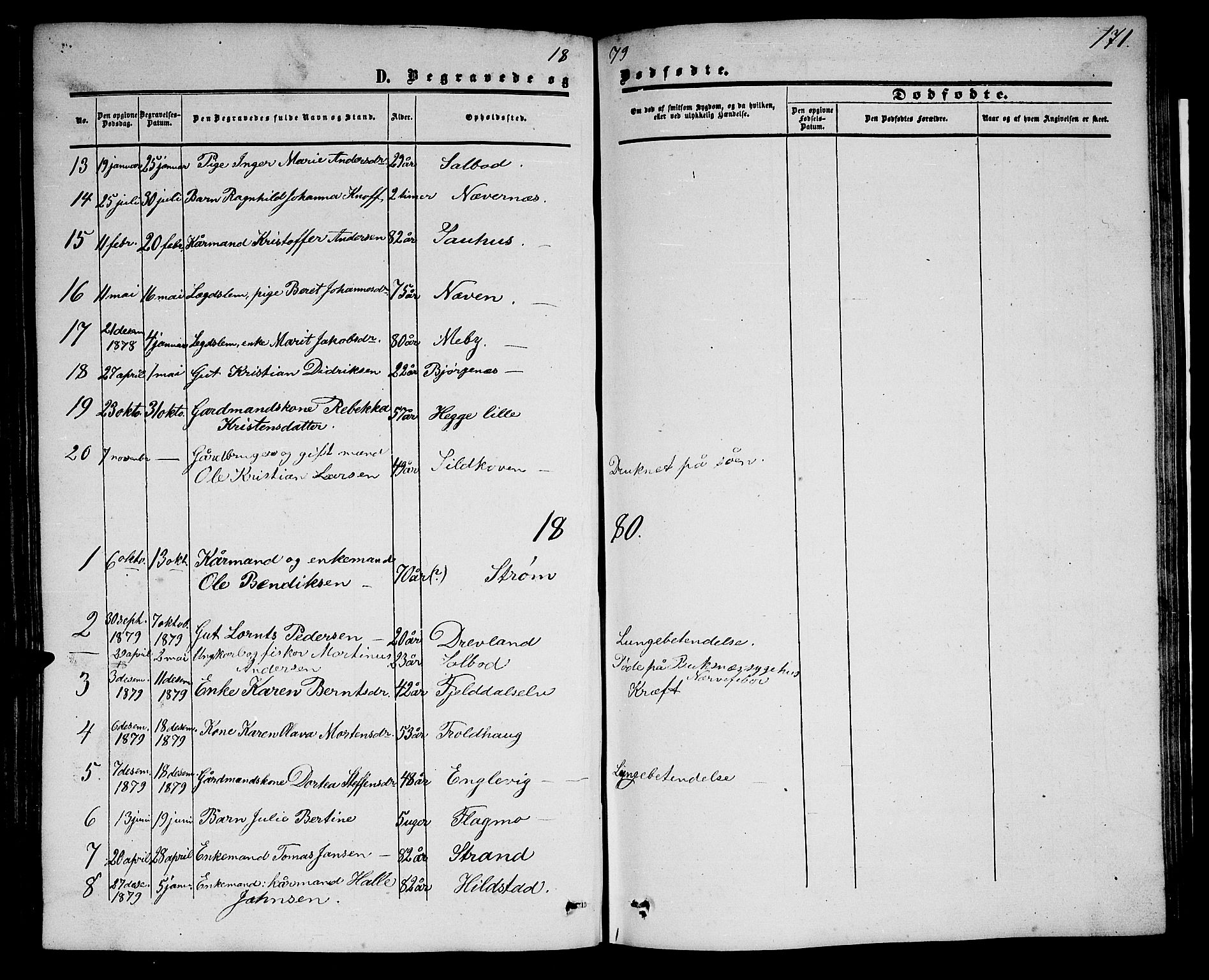 Ministerialprotokoller, klokkerbøker og fødselsregistre - Nordland, AV/SAT-A-1459/814/L0229: Parish register (copy) no. 814C02, 1859-1883, p. 171