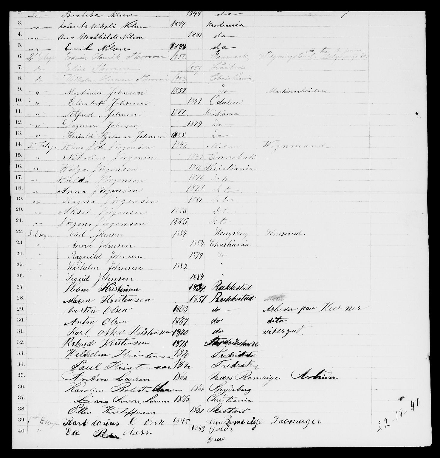 RA, 1885 census for 0301 Kristiania, 1885, p. 10731