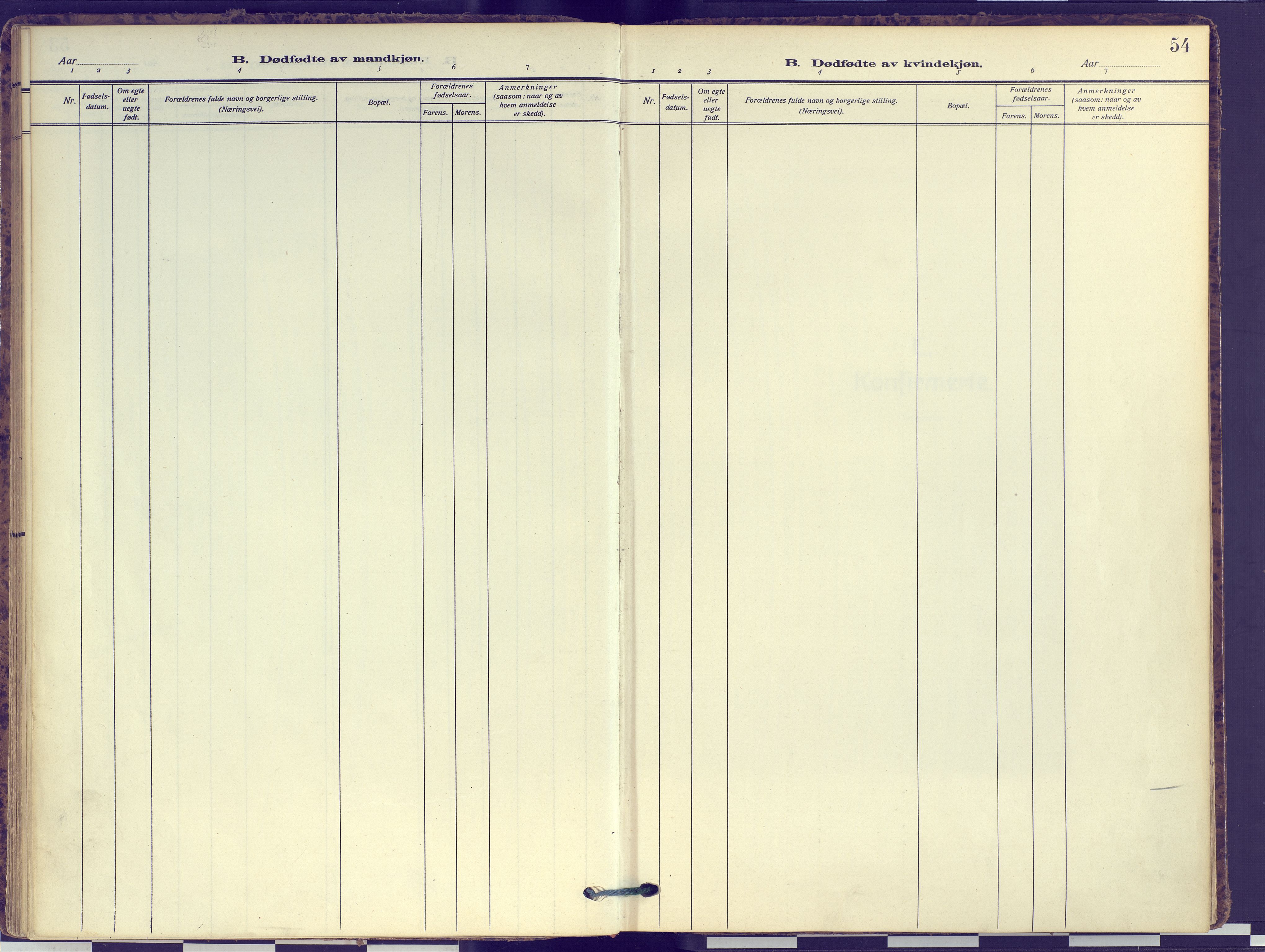 Hammerfest sokneprestkontor, SATØ/S-1347: Parish register (official) no. 16, 1908-1923, p. 54