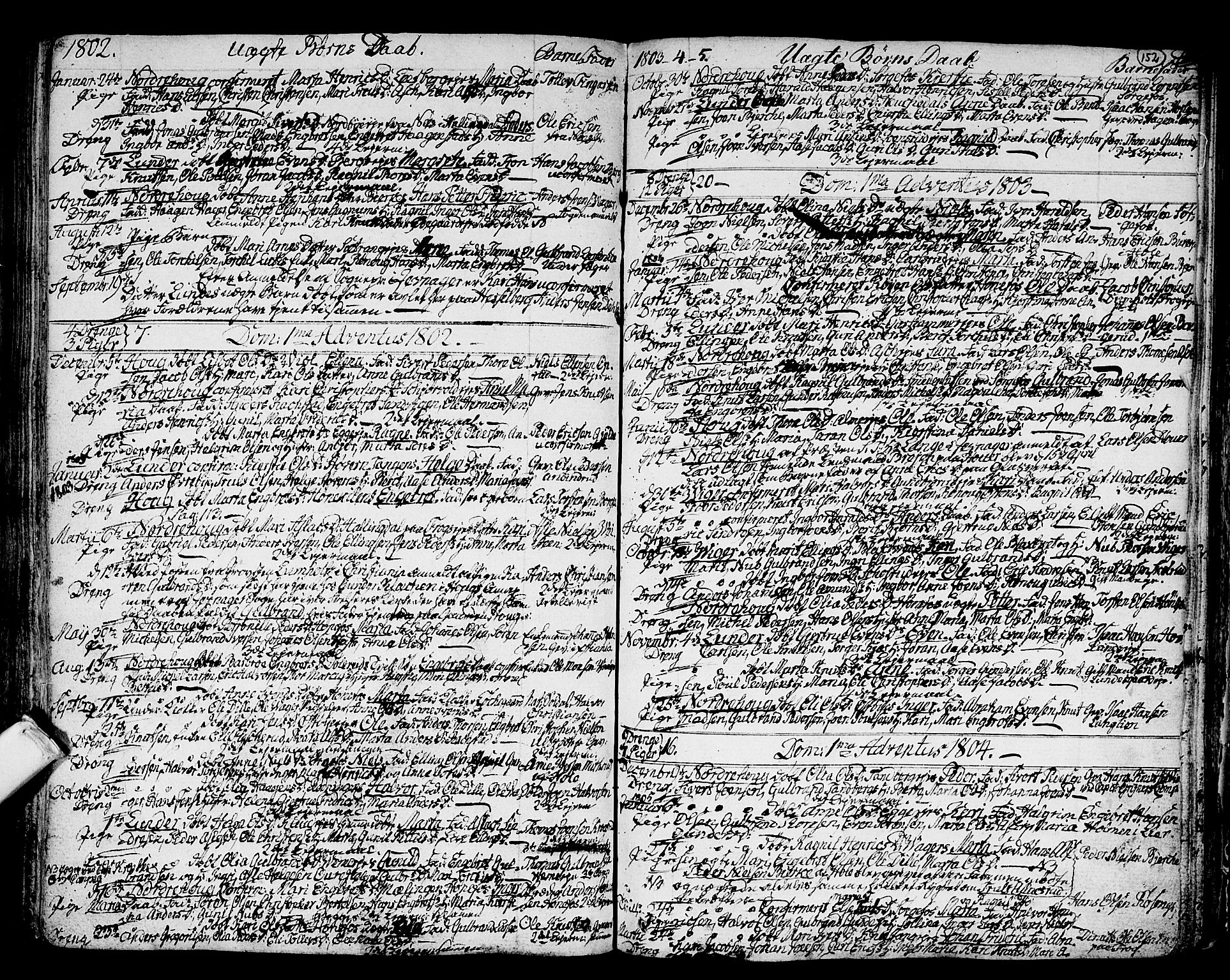 Norderhov kirkebøker, AV/SAKO-A-237/F/Fa/L0006: Parish register (official) no. 6, 1789-1811, p. 152