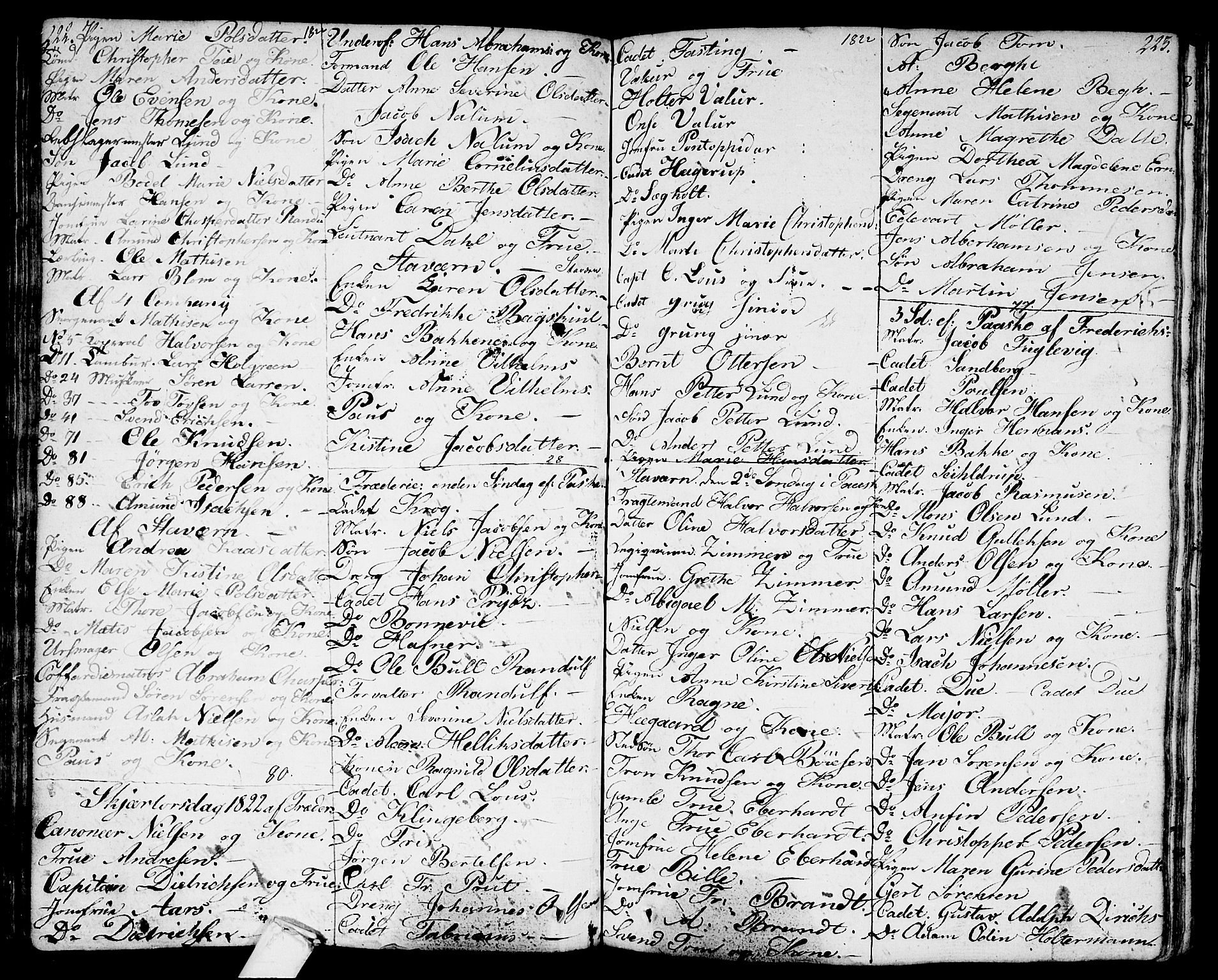 Stavern kirkebøker, AV/SAKO-A-318/F/Fa/L0004: Parish register (official) no. 4, 1809-1816, p. 222-223