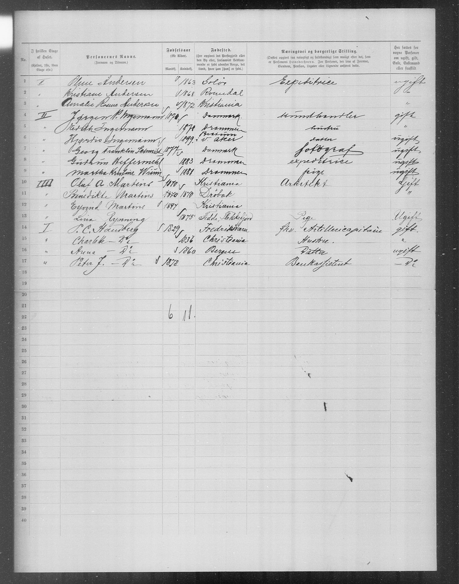 OBA, Municipal Census 1899 for Kristiania, 1899, p. 15721