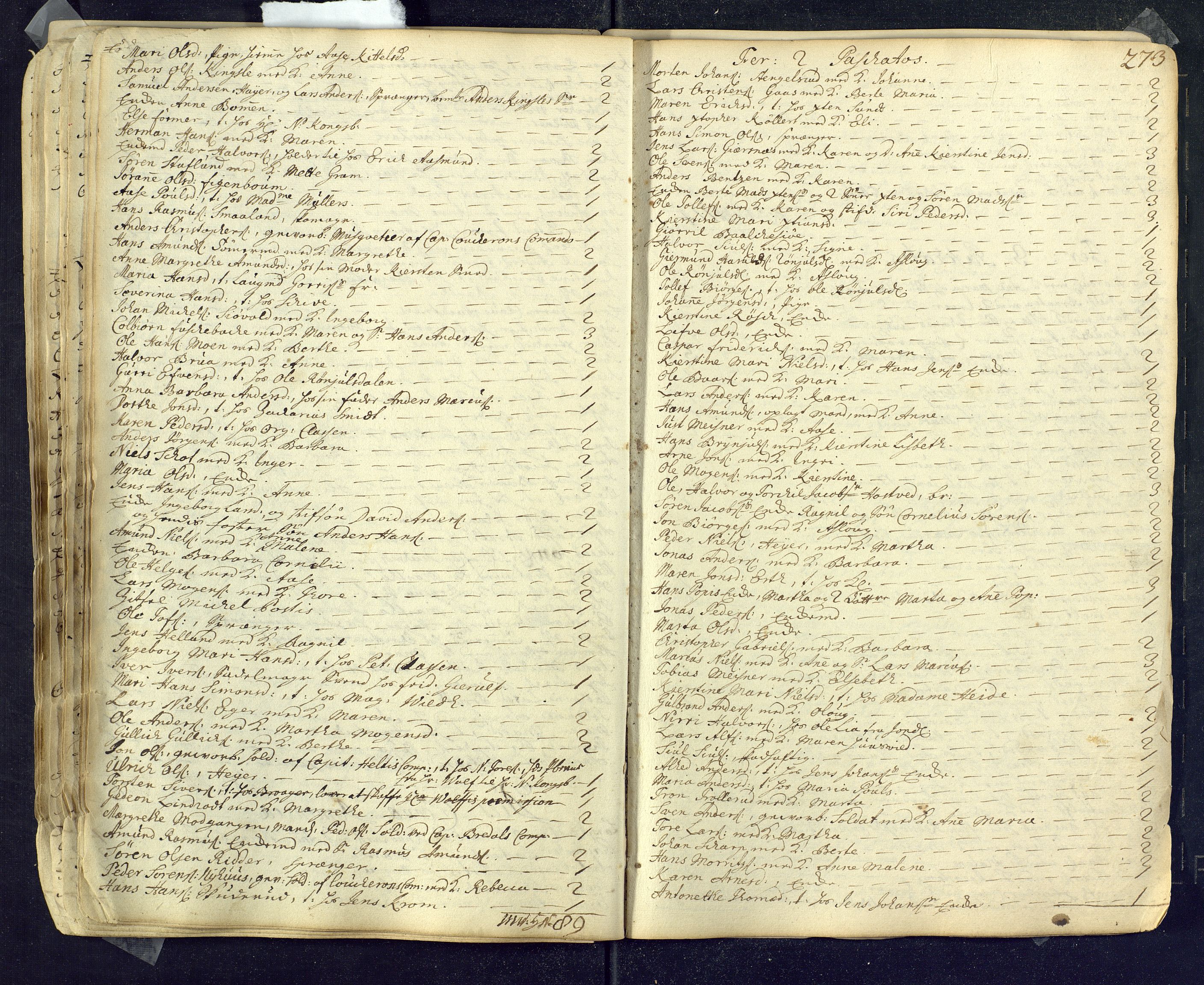 Kongsberg kirkebøker, AV/SAKO-A-22/M/Ma/L0001: Communicants register no. 1, 1731-1739, p. 273