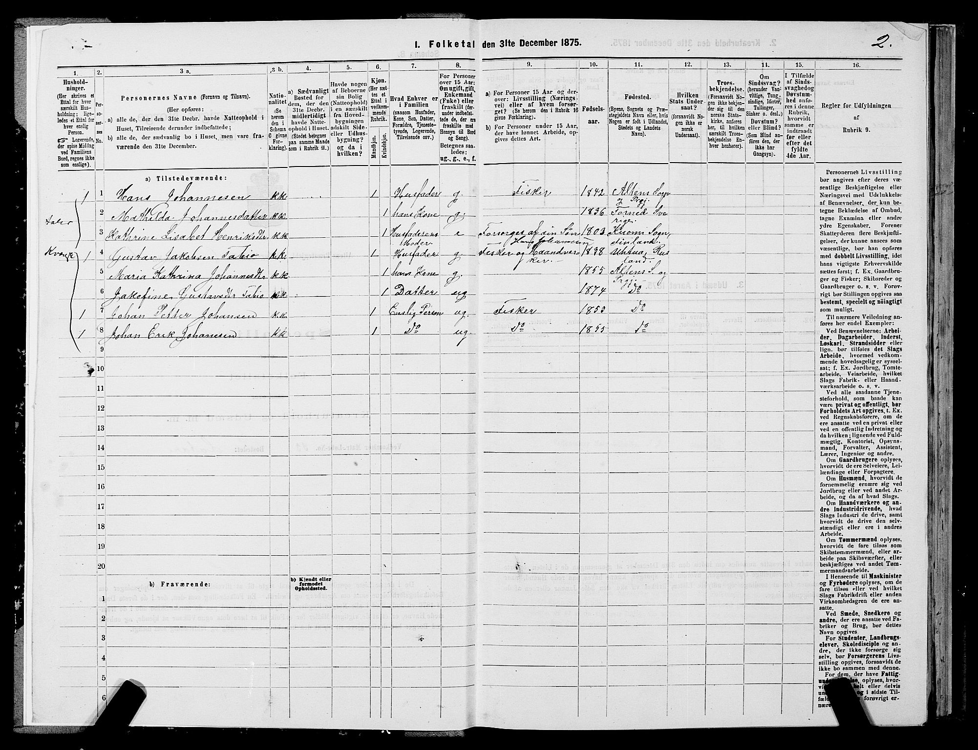 SATØ, 1875 census for 2012P Alta, 1875, p. 3002