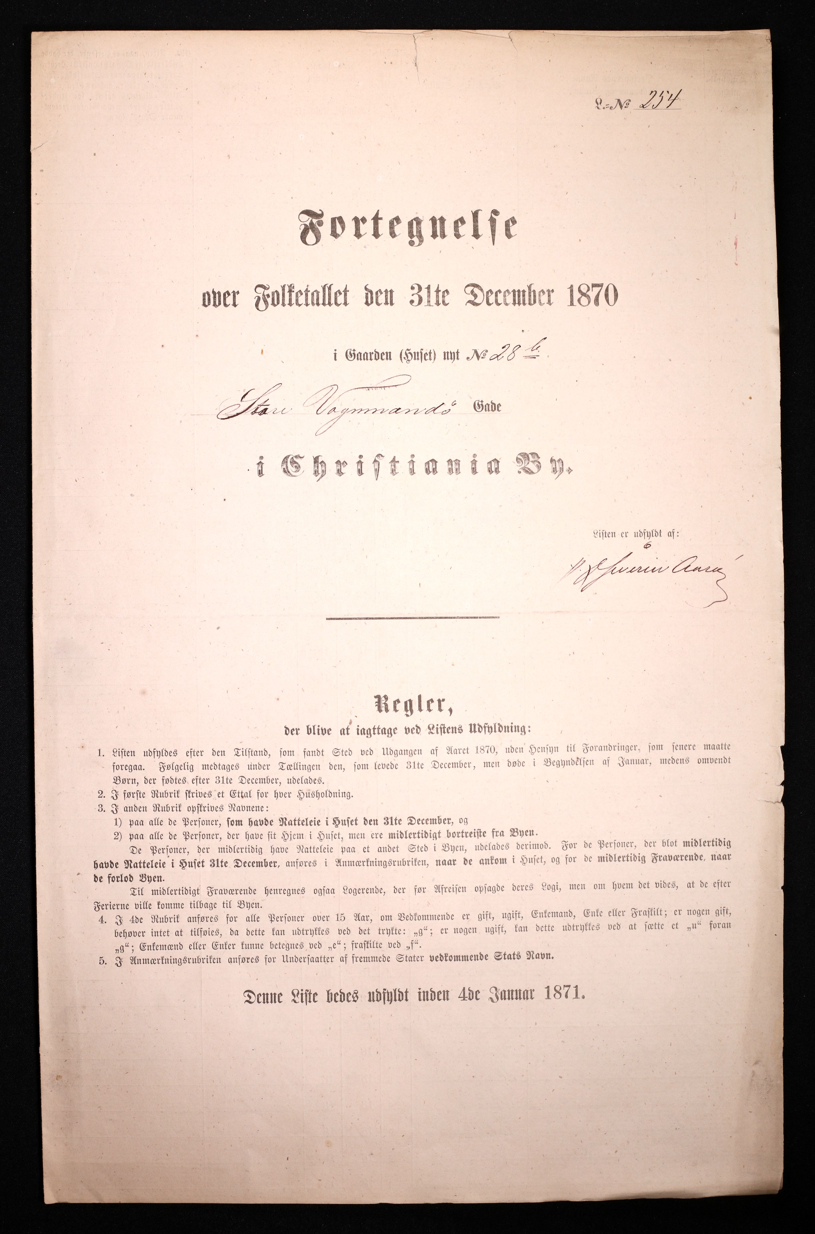 RA, 1870 census for 0301 Kristiania, 1870, p. 3760