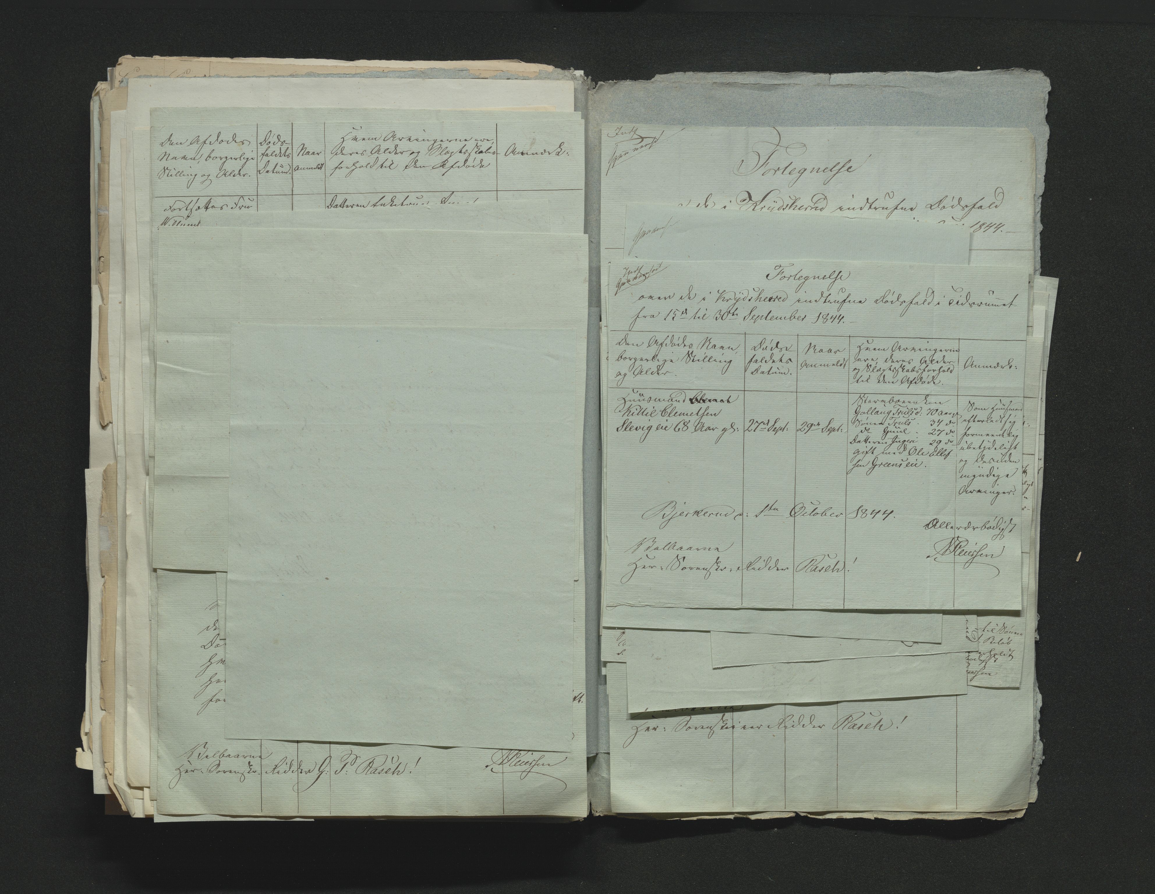 Eiker, Modum og Sigdal sorenskriveri, AV/SAKO-A-123/H/Ha/Hab/L0006: Dødsfallsmeldinger, 1841-1845