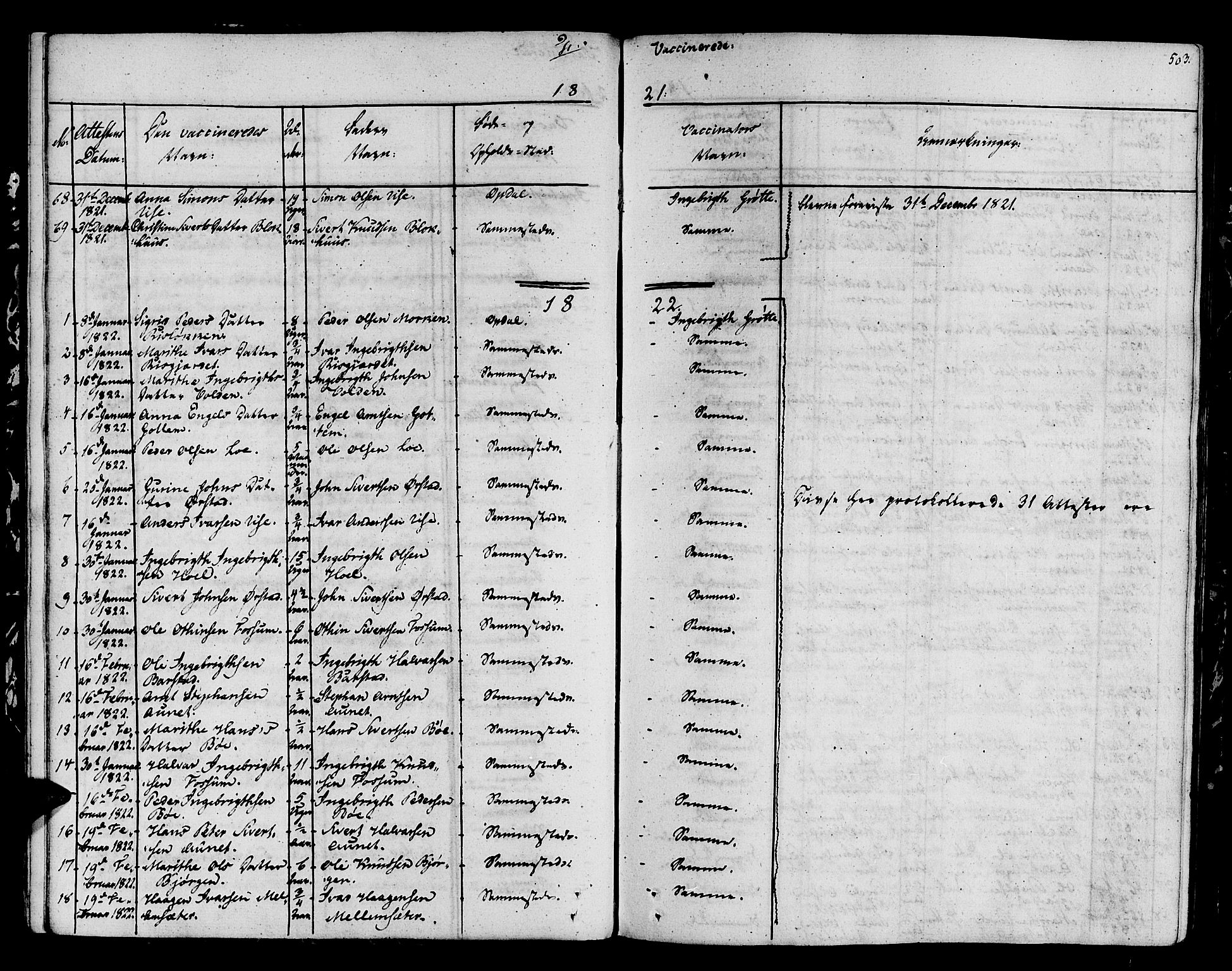 Ministerialprotokoller, klokkerbøker og fødselsregistre - Sør-Trøndelag, SAT/A-1456/678/L0897: Parish register (official) no. 678A06-07, 1821-1847, p. 503