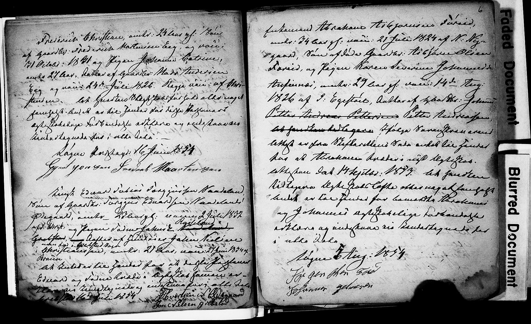 Søgne sokneprestkontor, AV/SAK-1111-0037/F/Fe/L0001: Banns register no. A III 1, 1853-1870, p. 6