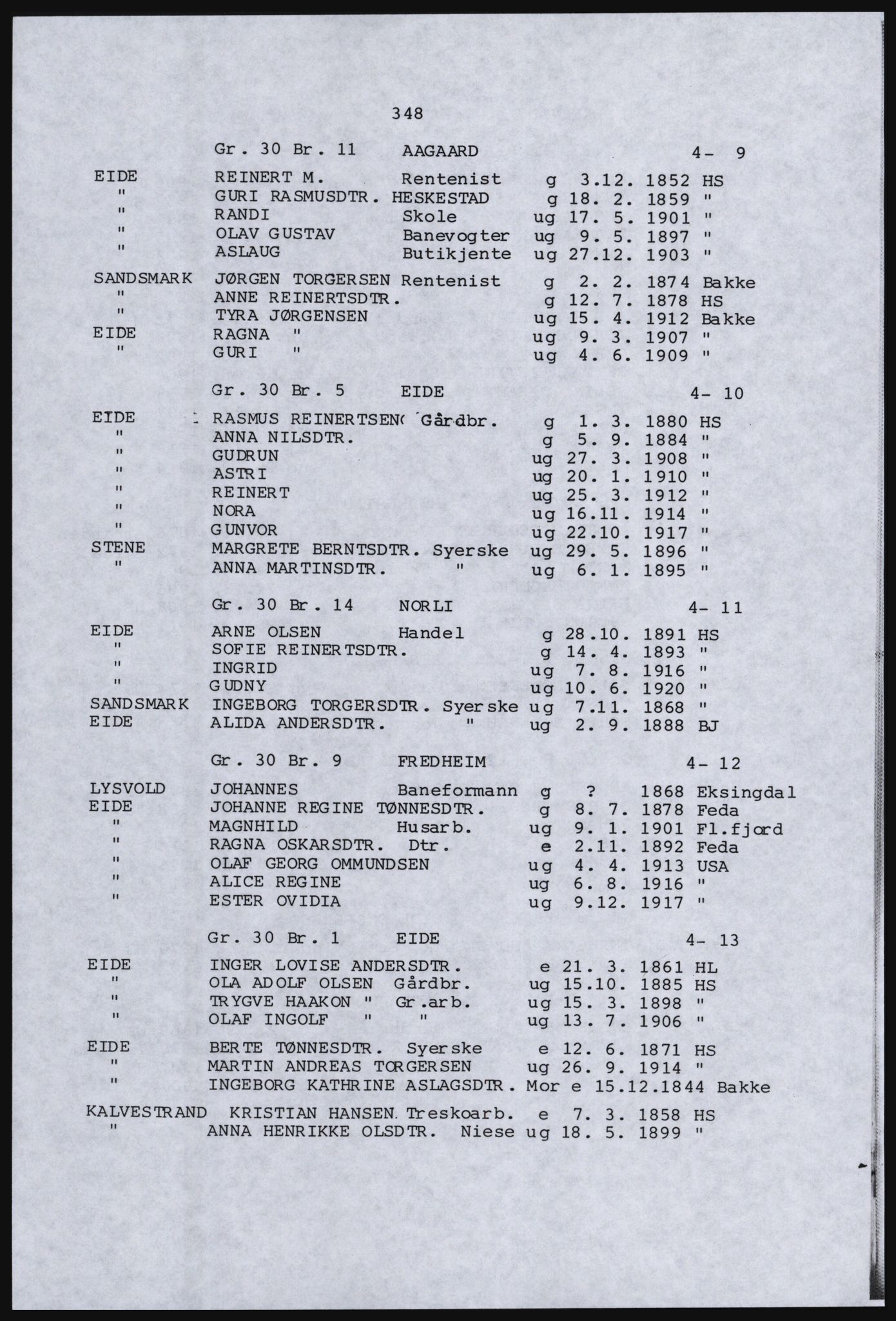 SAST, Copy of 1920 census for Dalane, 1920, p. 812