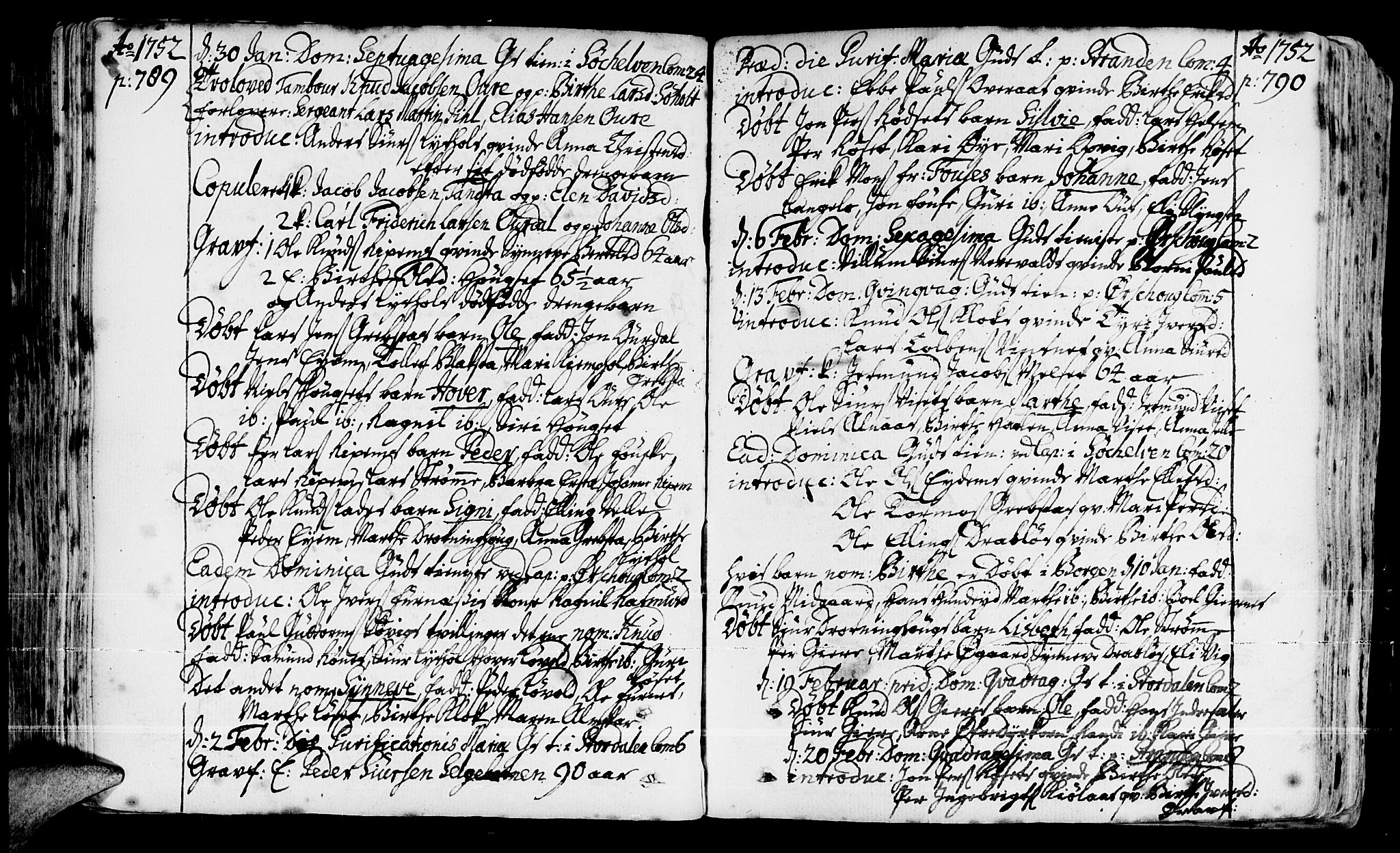 Ministerialprotokoller, klokkerbøker og fødselsregistre - Møre og Romsdal, AV/SAT-A-1454/522/L0307: Parish register (official) no. 522A02, 1743-1773, p. 789-790