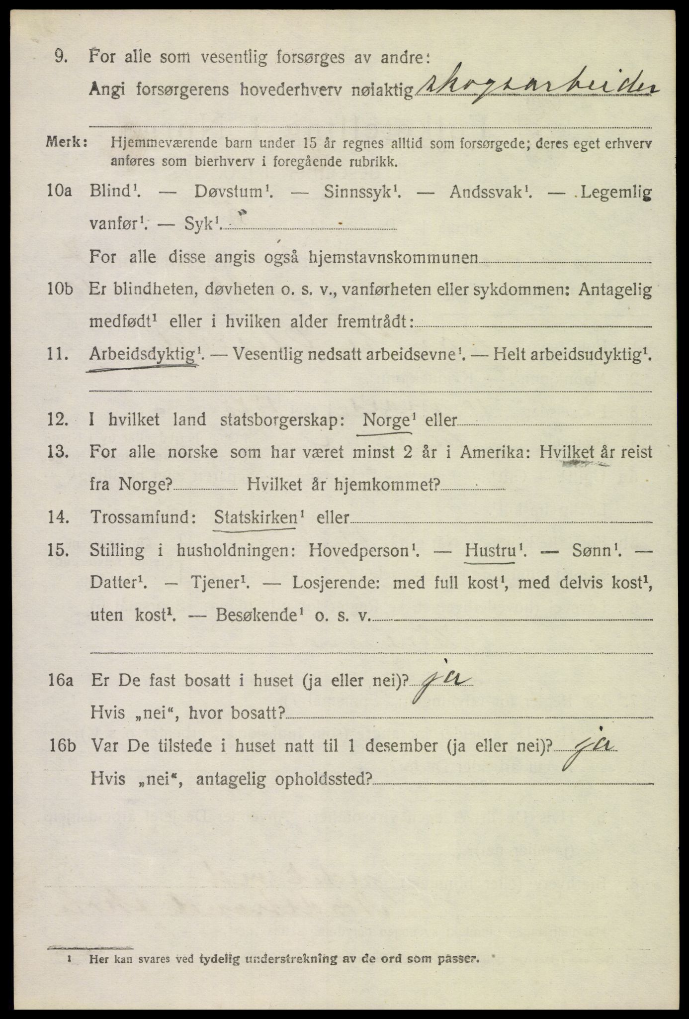 SAH, 1920 census for Lunner, 1920, p. 8978