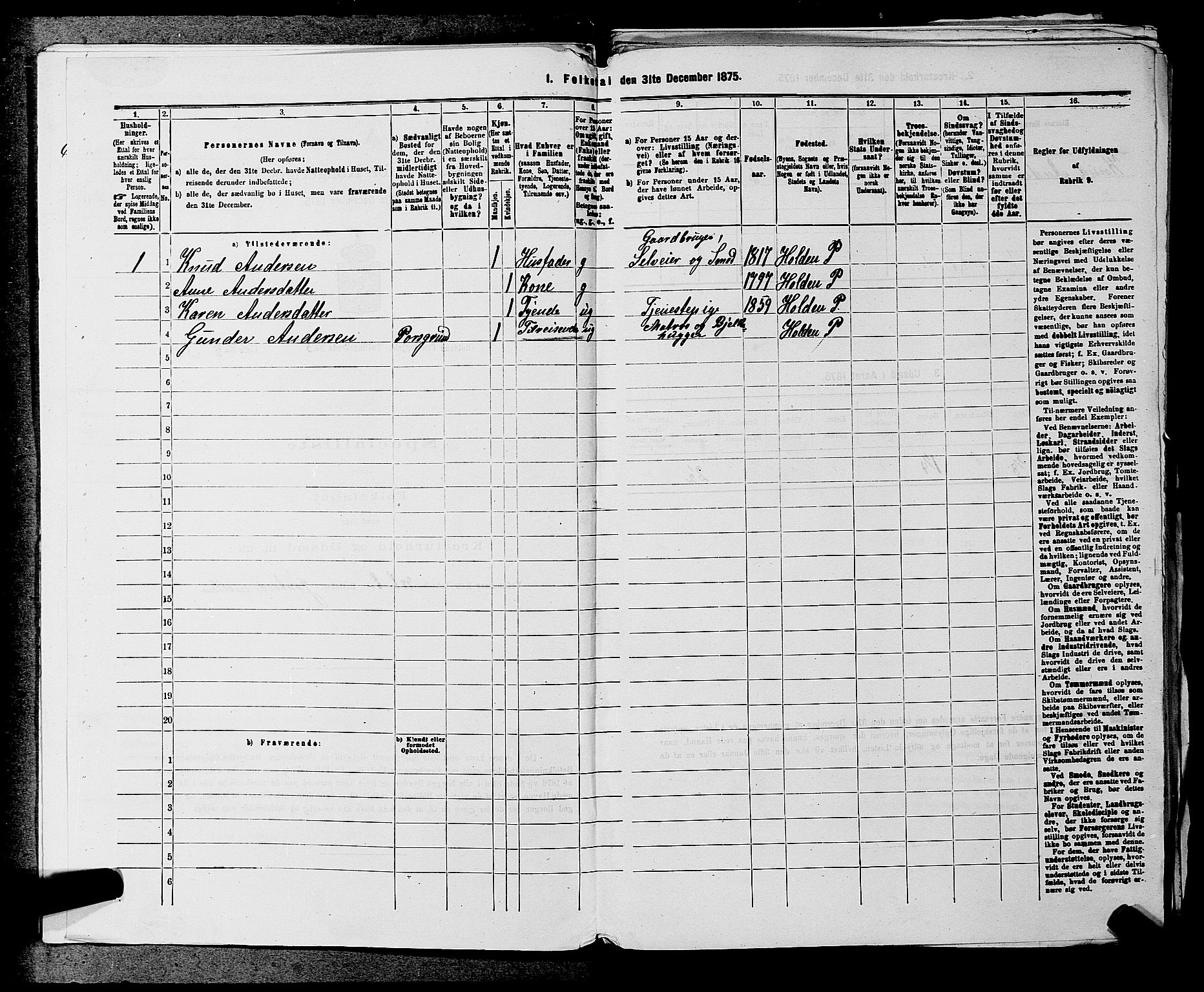 SAKO, 1875 census for 0819P Holla, 1875, p. 615