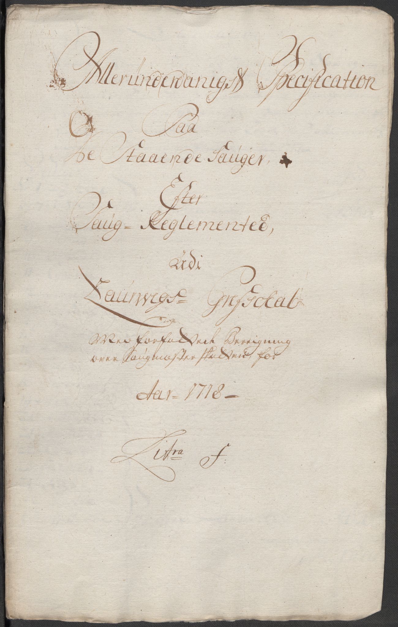 Rentekammeret inntil 1814, Reviderte regnskaper, Fogderegnskap, AV/RA-EA-4092/R33/L1988: Fogderegnskap Larvik grevskap, 1718, p. 155