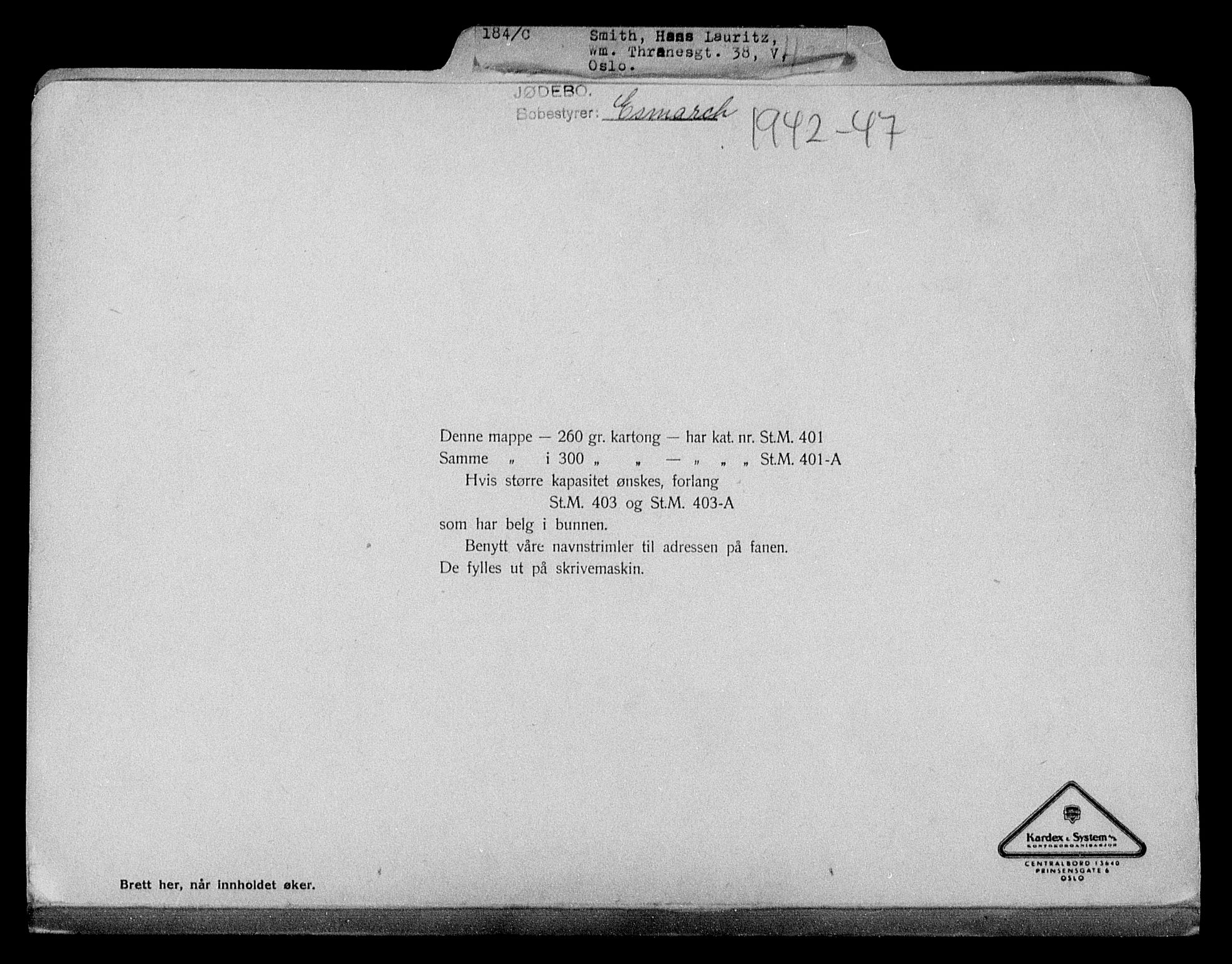 Justisdepartementet, Tilbakeføringskontoret for inndratte formuer, RA/S-1564/H/Hc/Hcc/L0981: --, 1945-1947, p. 651