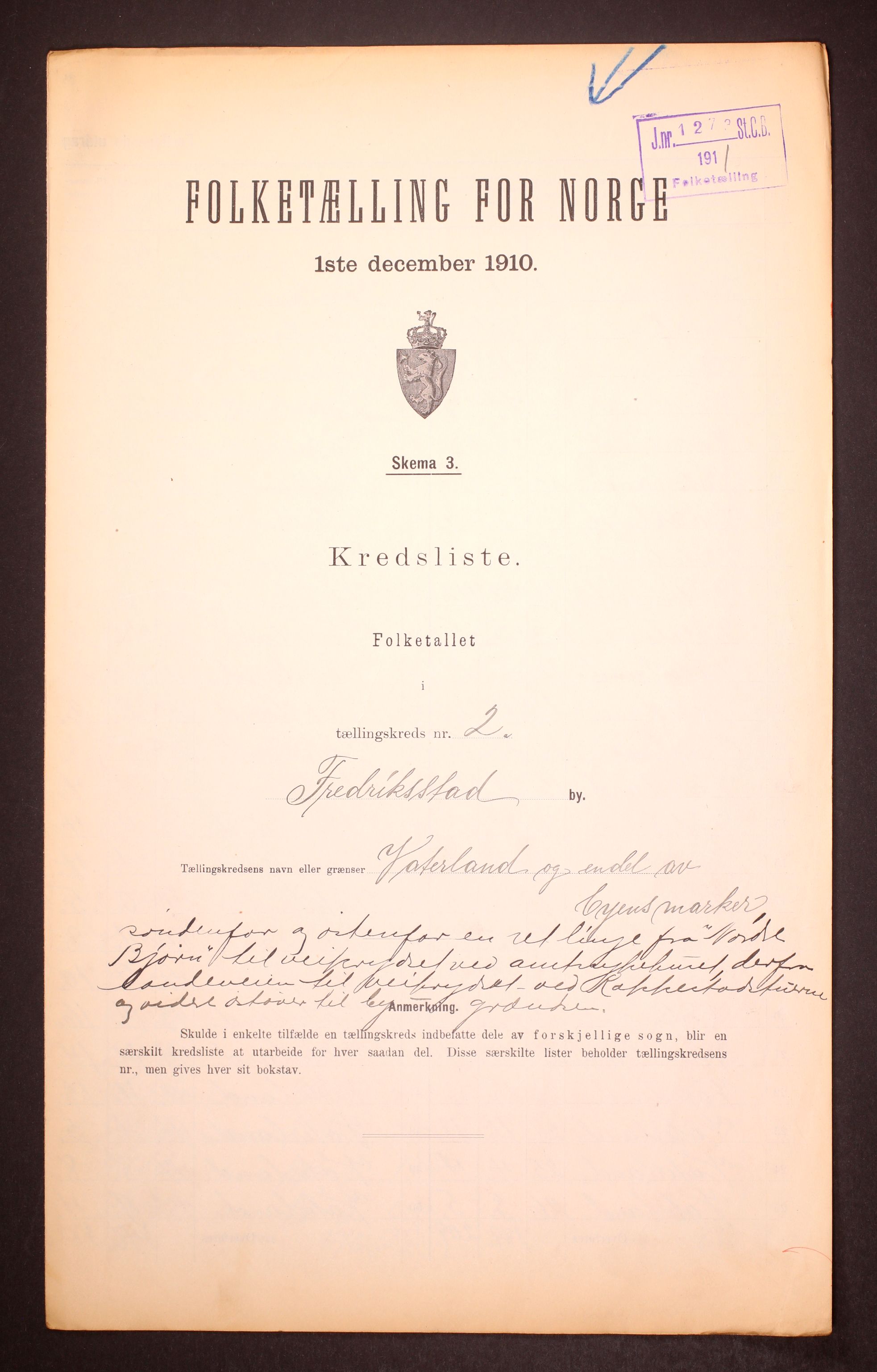 RA, 1910 census for Fredrikstad, 1910, p. 10